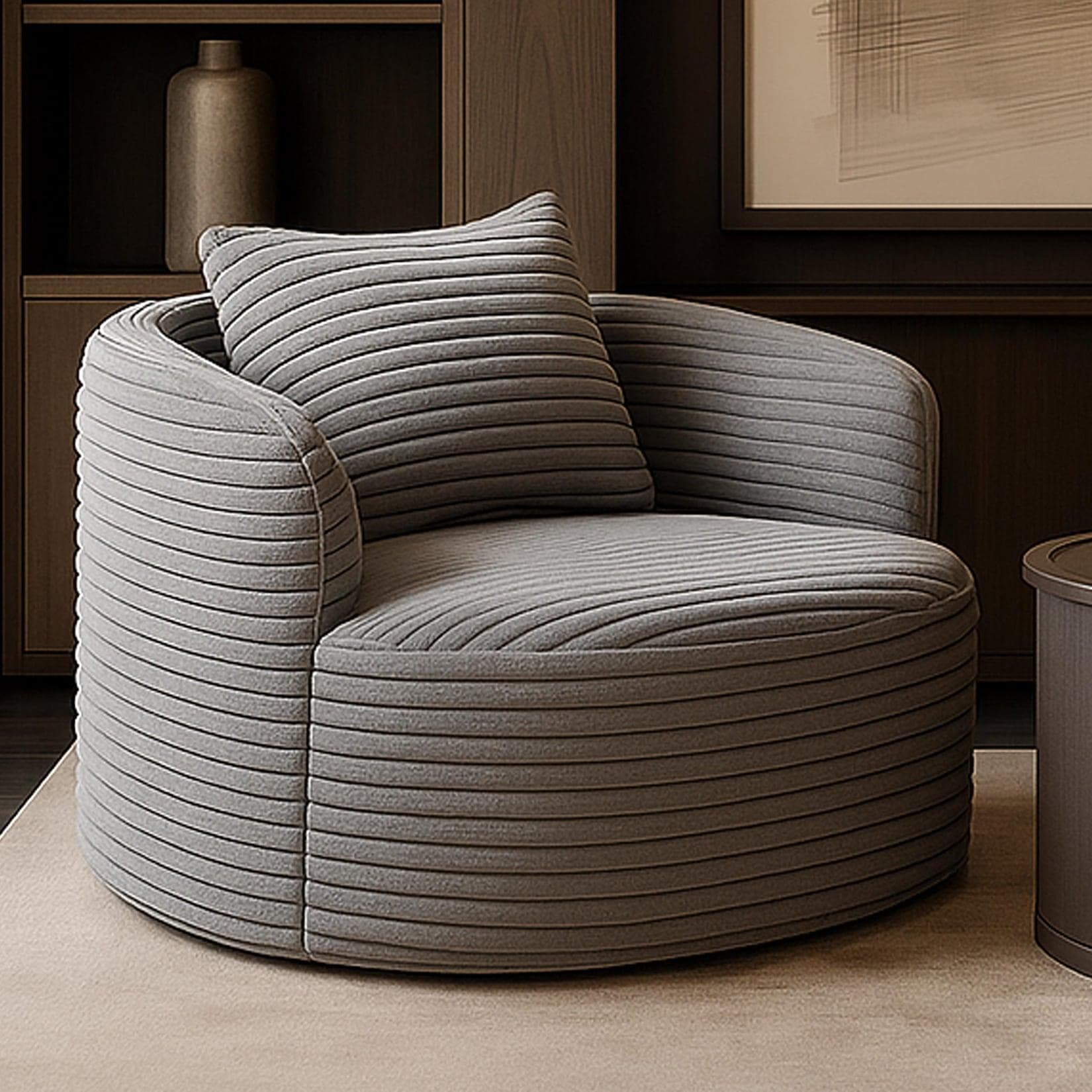MCW Loungesessel MCW-P18 Cordbezug 370 g/m²
