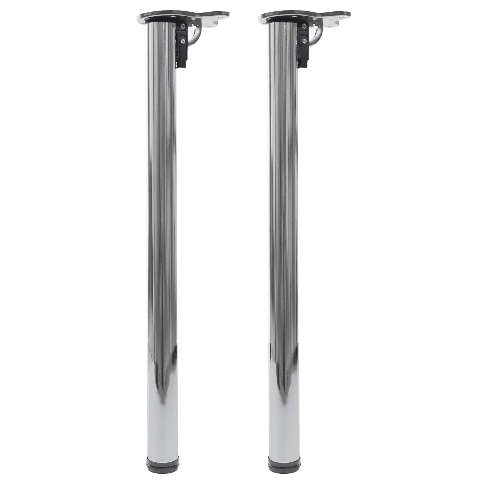 MCW Tischbein Set 2er Edelstahl-Optik Klappbar 72cm