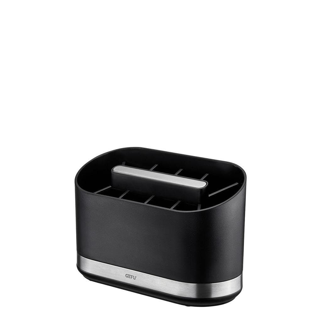GEFU Smartline Besteckhalter Schwarz/Edelstahlfarben 10 Fächer