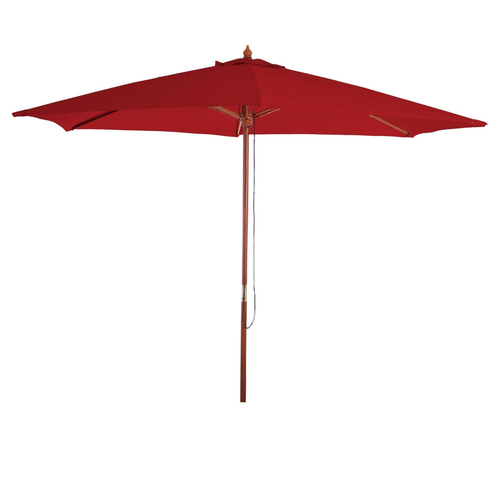 Sonnenschirm Lissabon Gartenschirm Marktschirm 3m Polyester/Holz Bordeaux
