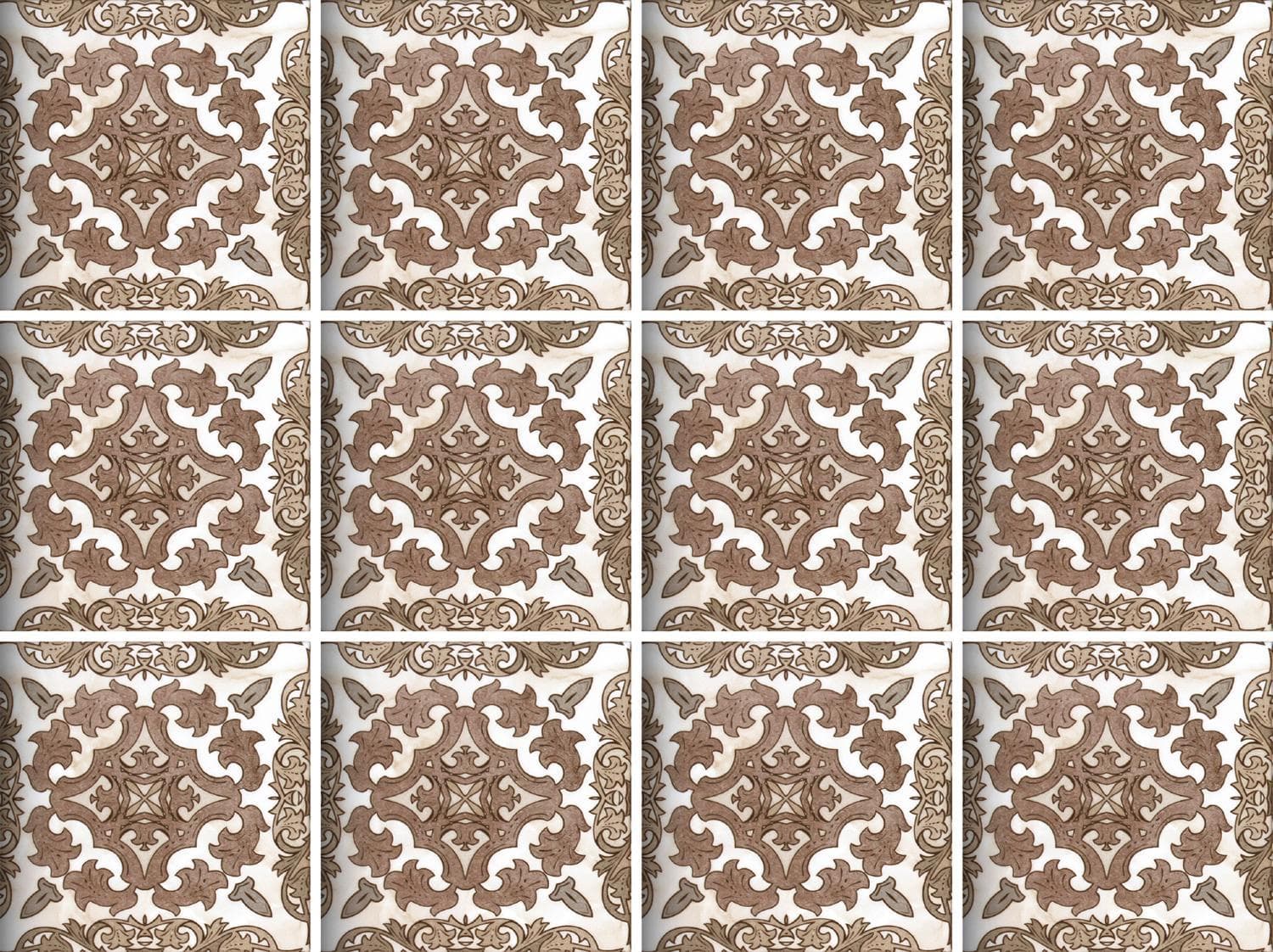 Fliesenaufkleber QUEENCE Mosaik Muster Braun