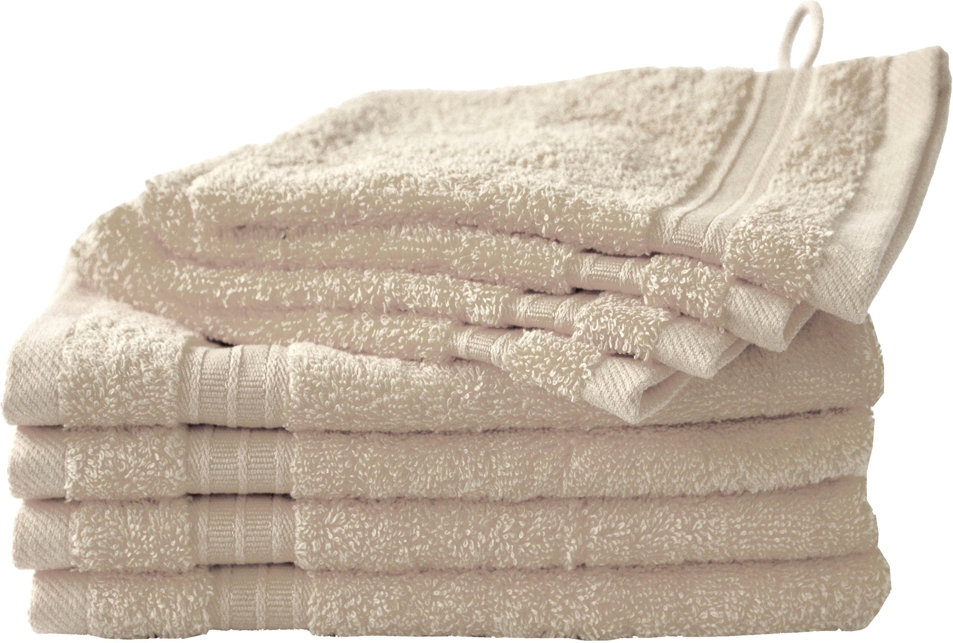 DYCKHOFF Handtuch Set Siena 8-tlg. Beige Walkfrottier Baumwolle