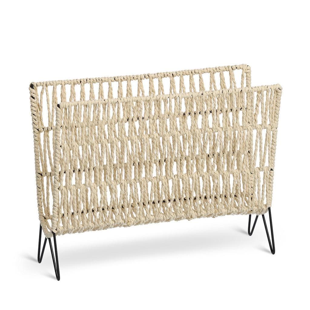 Zeller Present Zeitungsständer Natur Metall Textil