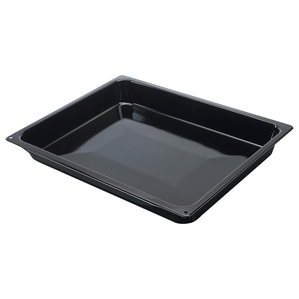 Backblech aus Metall, ungelocht, schwarz