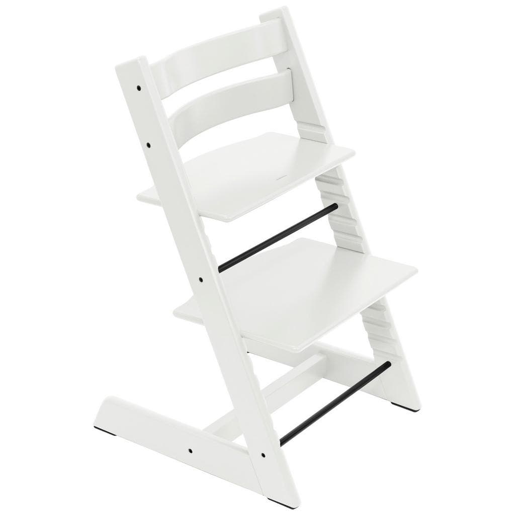 Stokke Hochstuhl Tripp Trapp Weiß Buche Massivholz Höhenverstellbar
