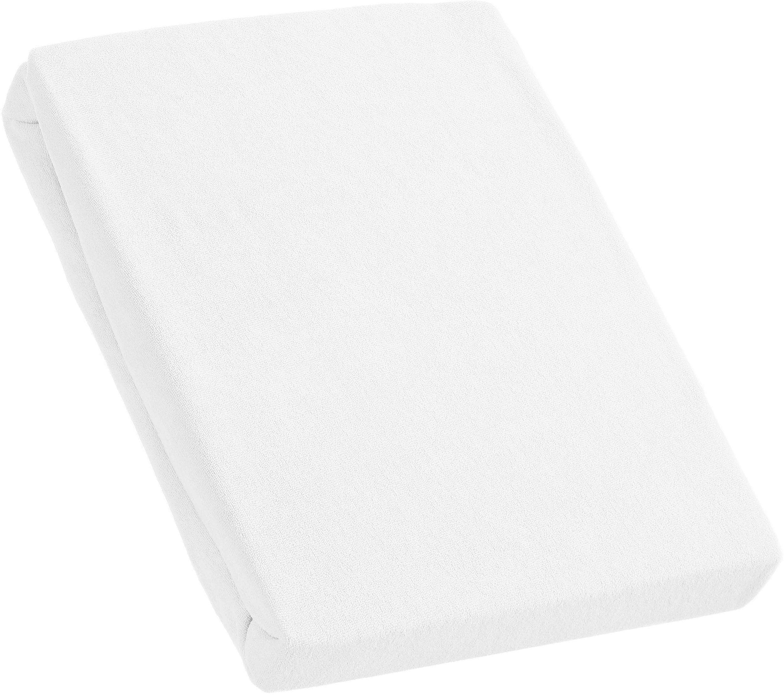 KUM Spannbettlaken Frottee Weiß 100% Polyester