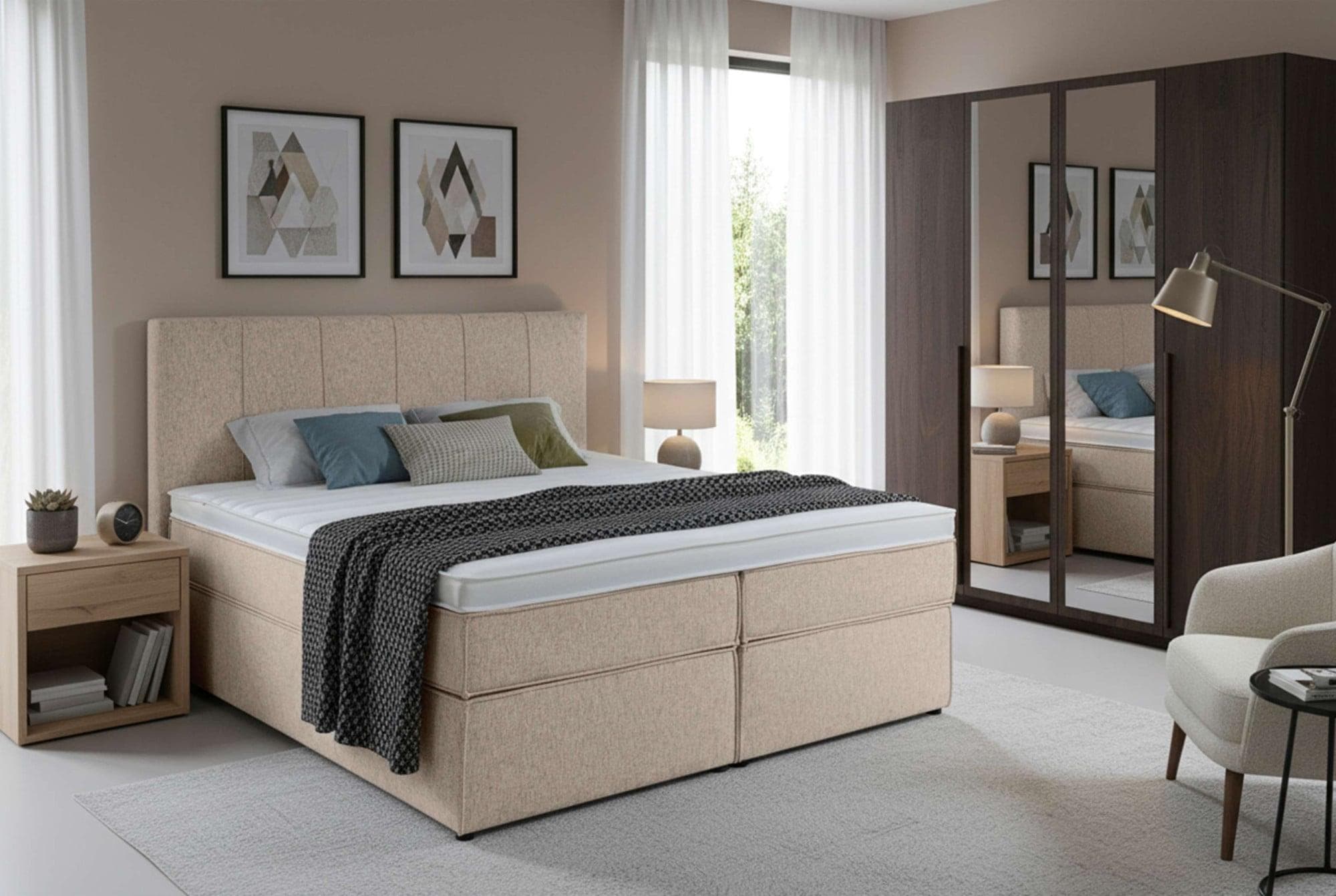 Boxspringbett Leon Doppelbett 160x200 cm Home Affaire