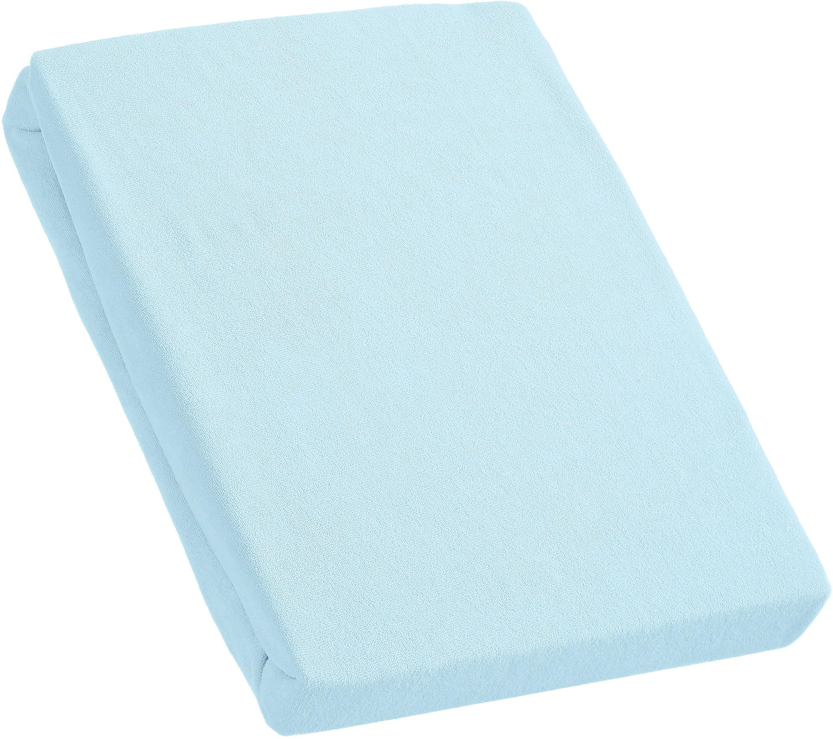 KUM Spannbettlaken Frottee Hellblau 200cm