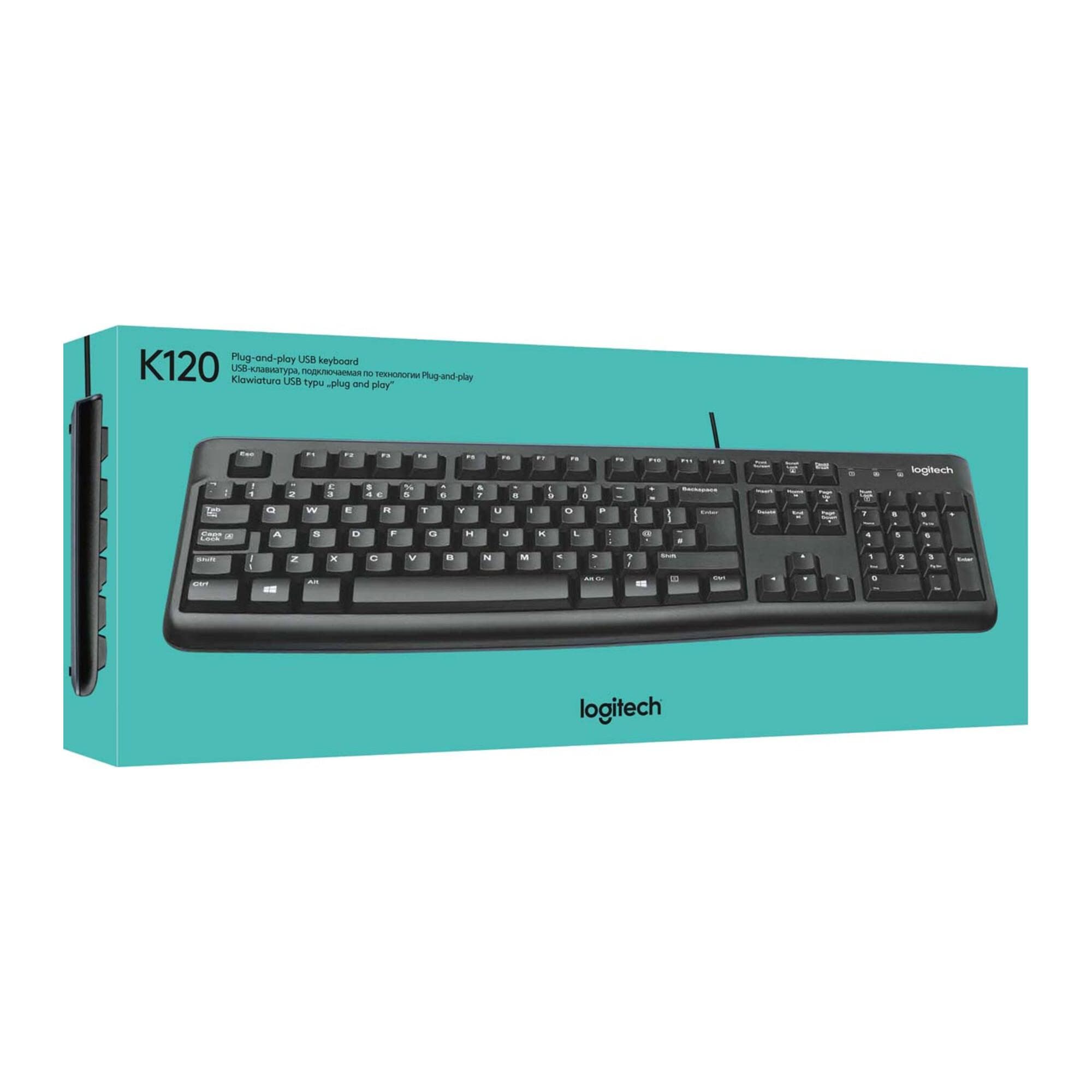 Logitech Tastatur USB K120 sw Schwarz