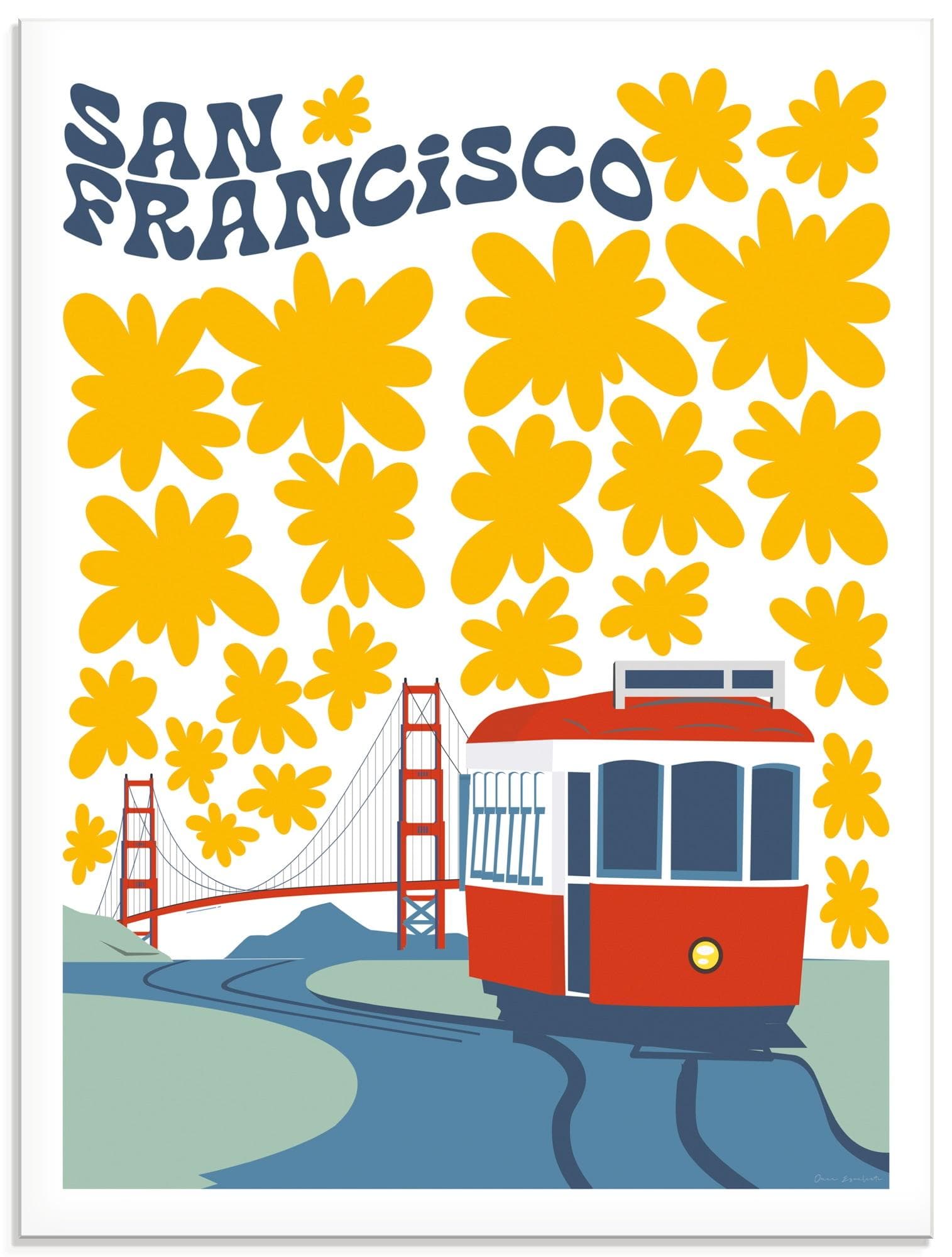 Artland Glasbild San Francisco Farbig