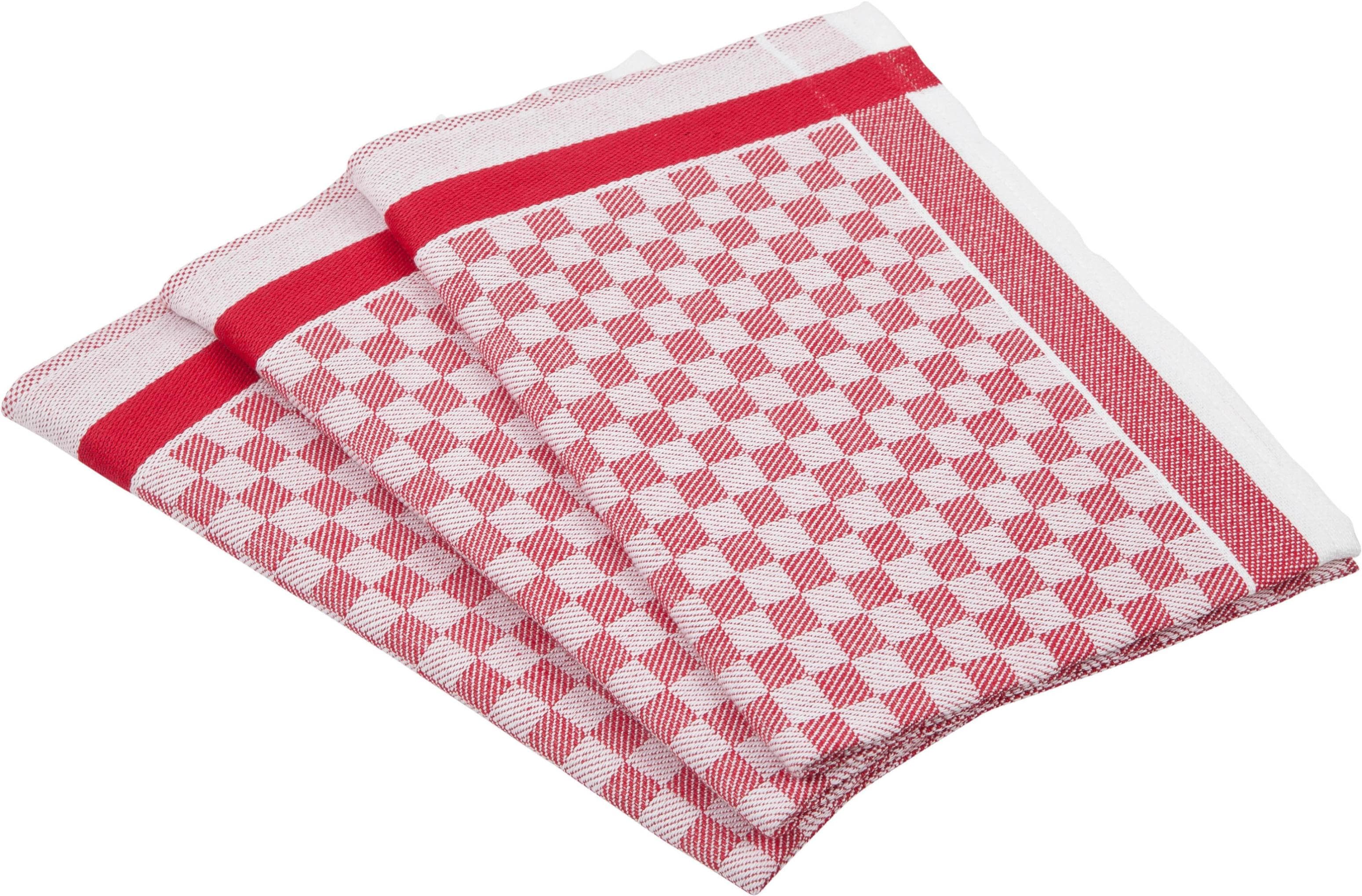 Geschirrtuch ROSS Exclusiv Rot 50x70 cm 50% Baumwolle 50% Leinen