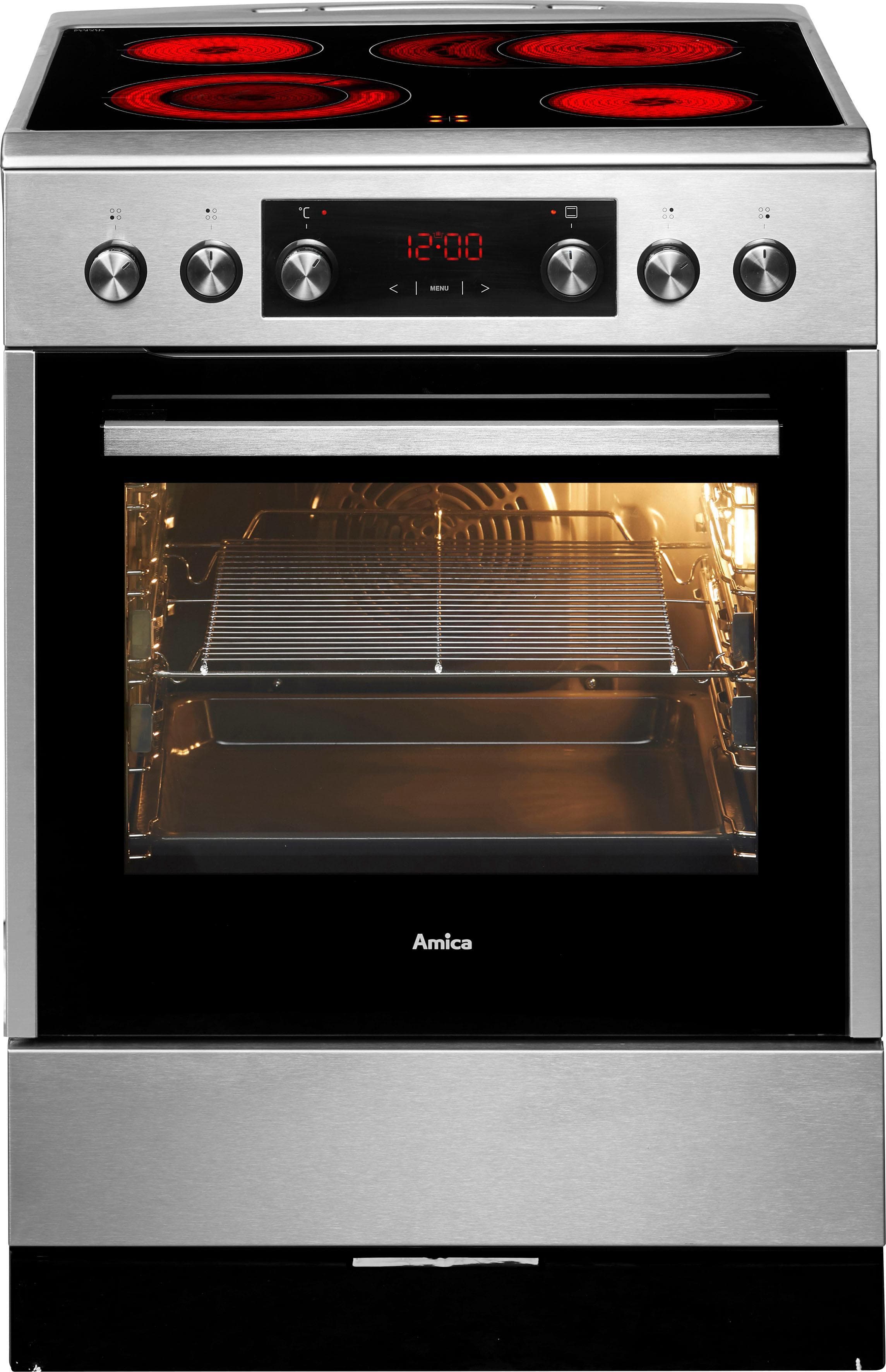 AMICA Elektro-Standherd SHC 914 100 Silber