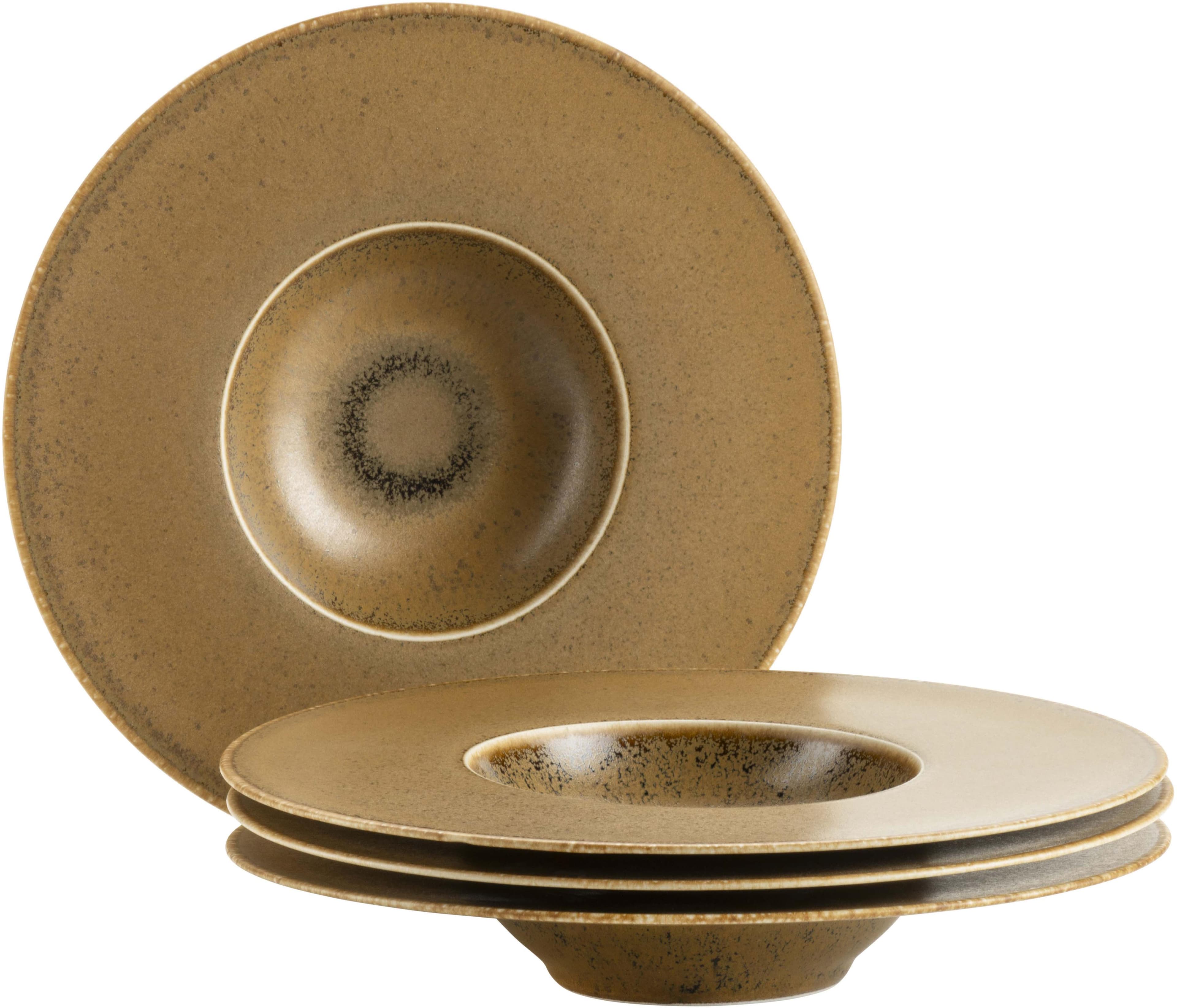 Mäser Gourmetteller Porzellan Grumpy Beige