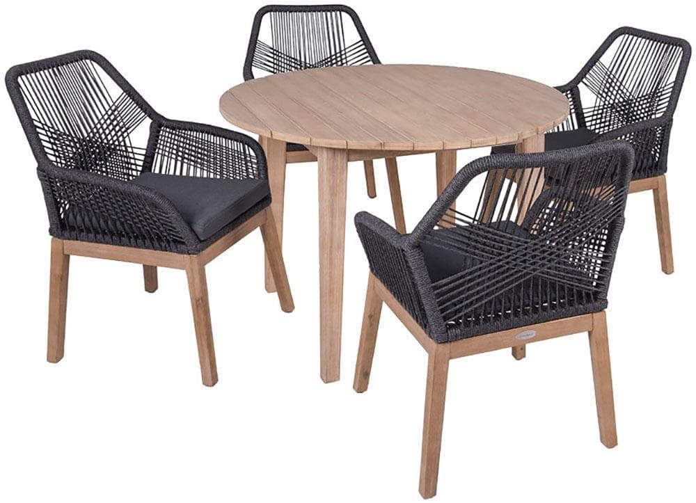 Garten-Essgruppe GARDEN PLEASURE "ARVADA/POMONA Set 1" Braun Schwarz