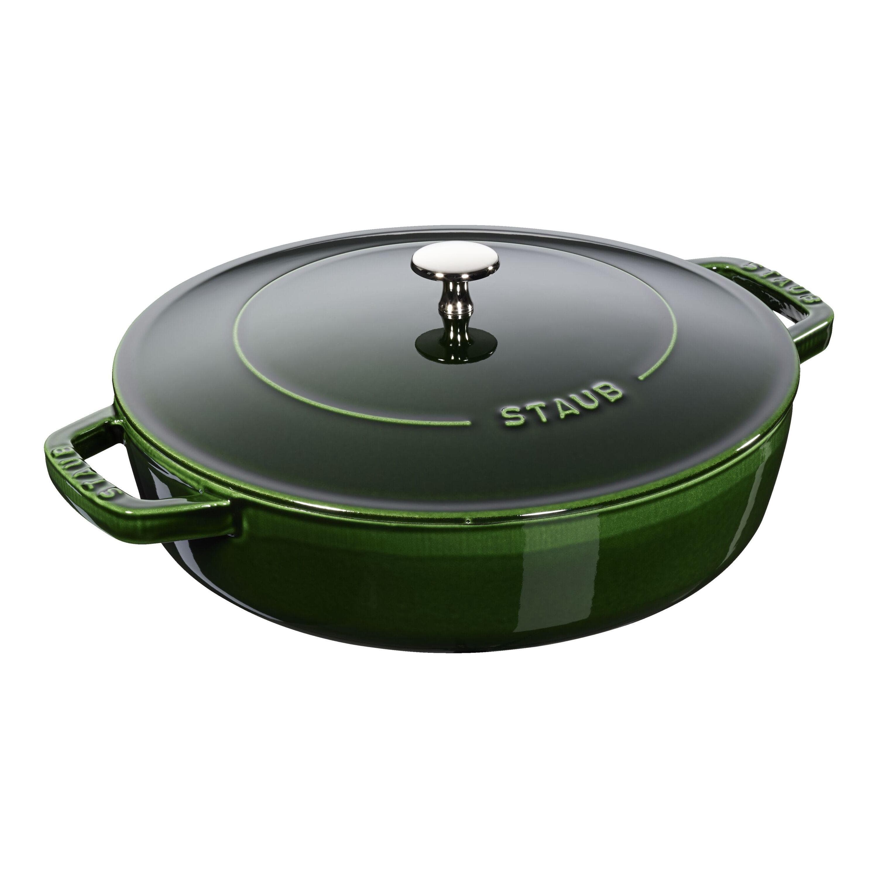 Staub Braisers Schmorpfanne 28 cm Basilikum-Grün Gusseisen