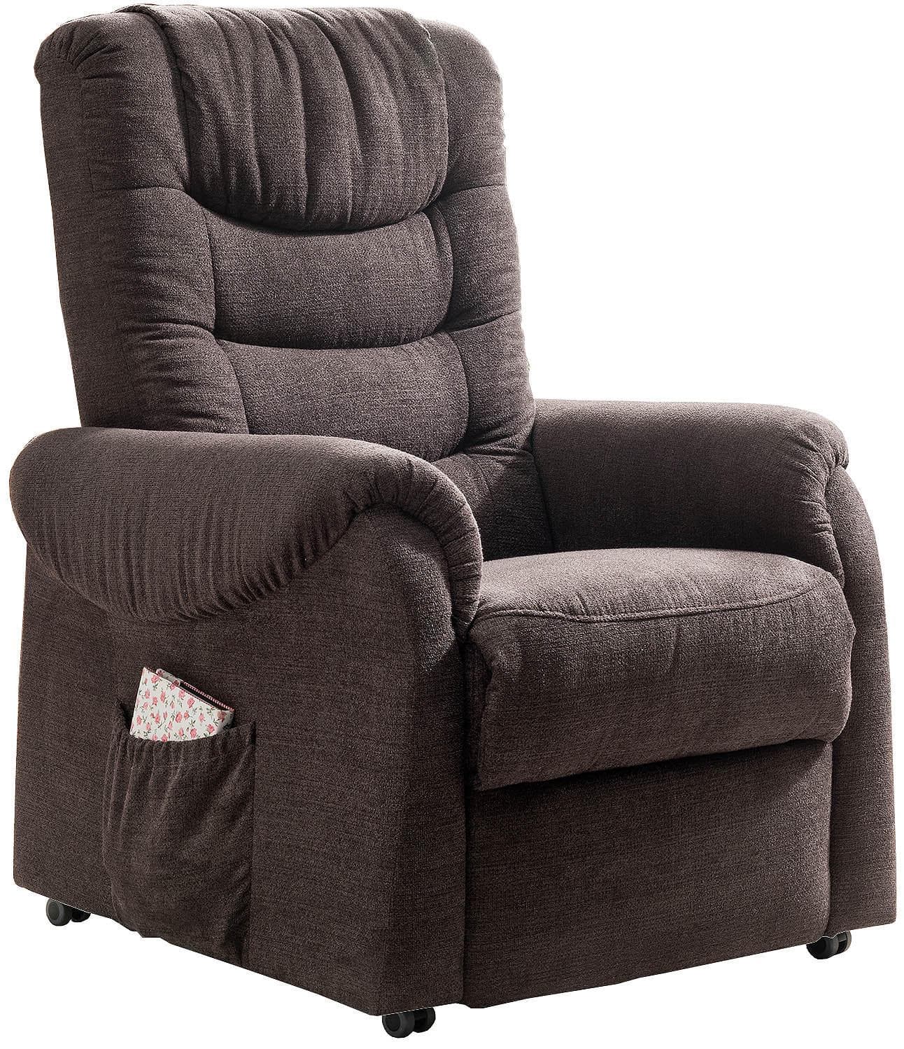 Fernsehsessel Nino Dunkelbraun Nylon/Struktur