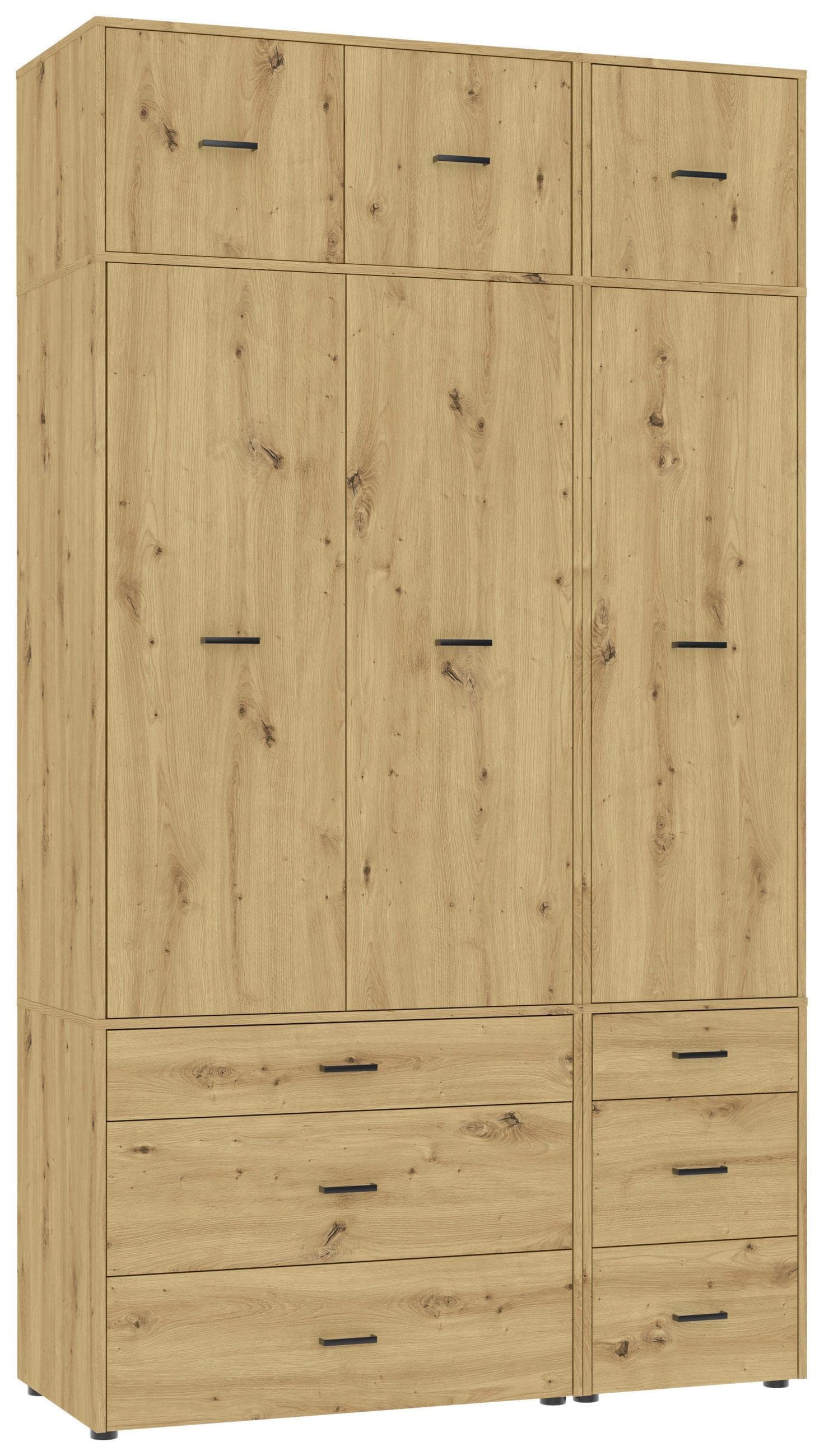 Kleiderschrank Kivo Eiche Artisan Braun Mömax DE