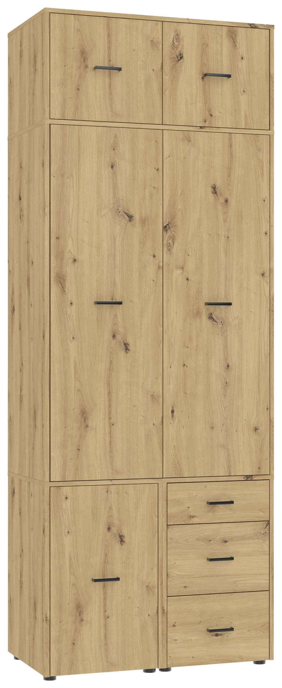 Kleiderschrank Kivo Eiche Artisan Braun Mömax DE