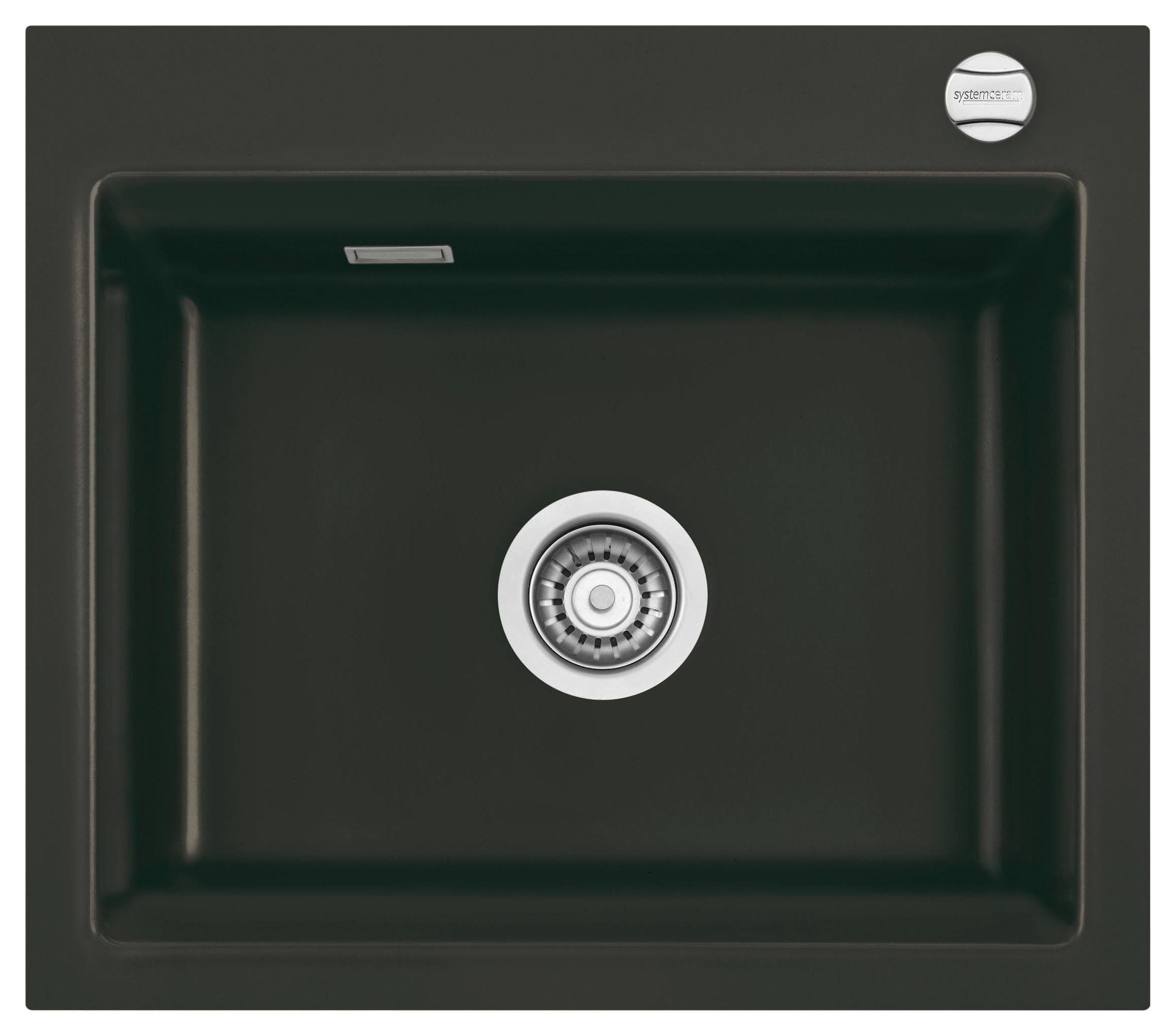 Systemceram Spüle 500201 Schwarz Keramik