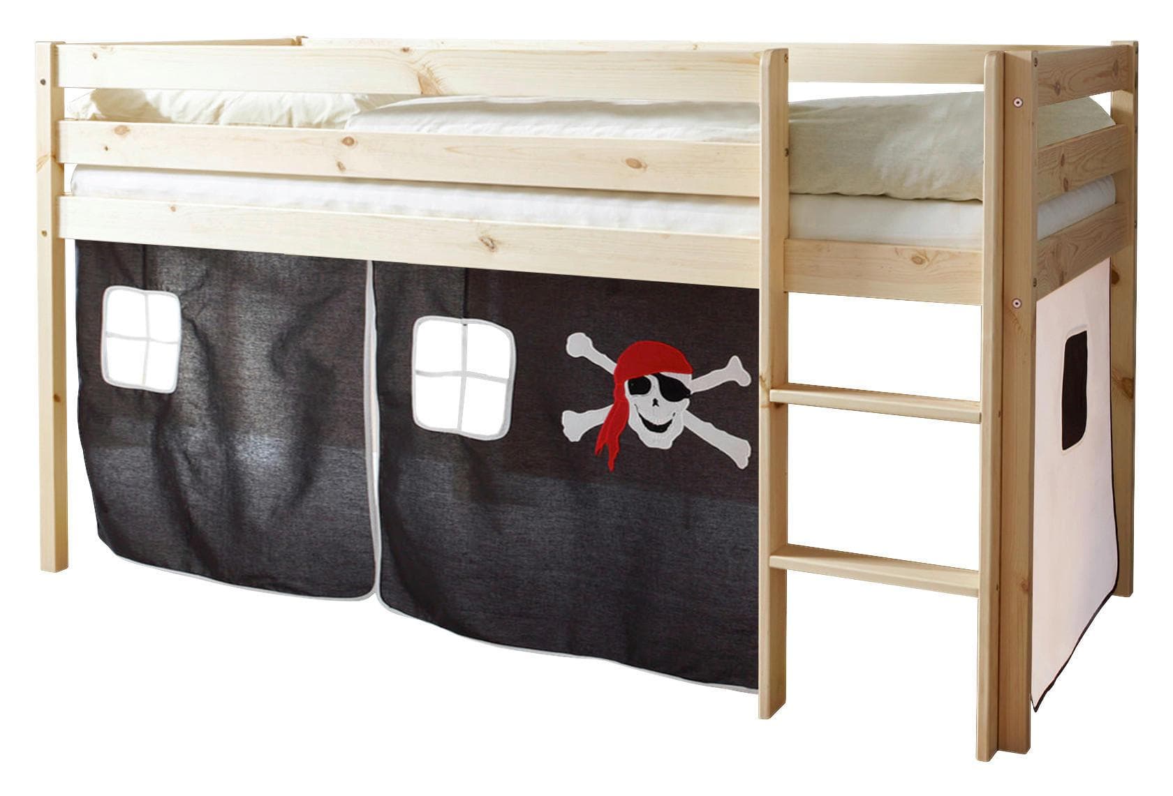 Spielbett Holz Malte Schwarz/Weiß Modernes Kinderbett