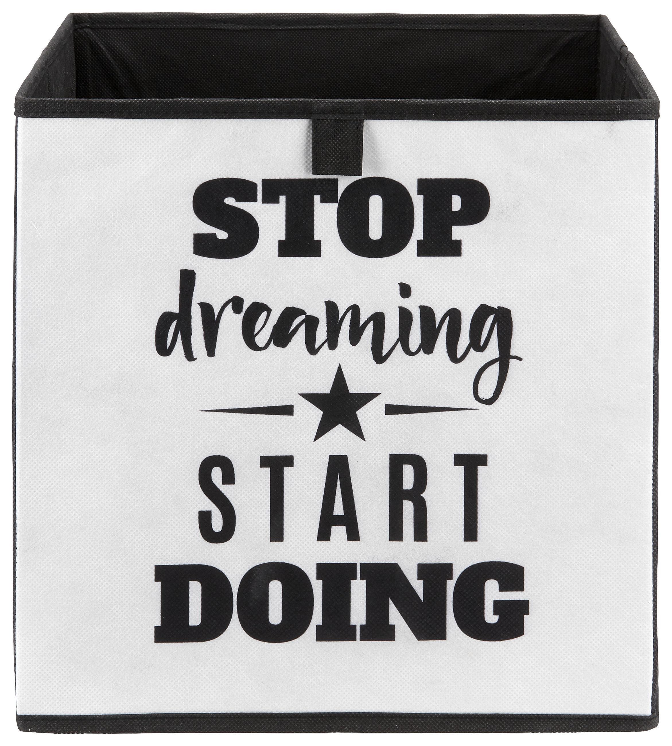 Aufbewahrungsbox Poppi mit Schriftzug Schwarz/Weiß Mömax DE