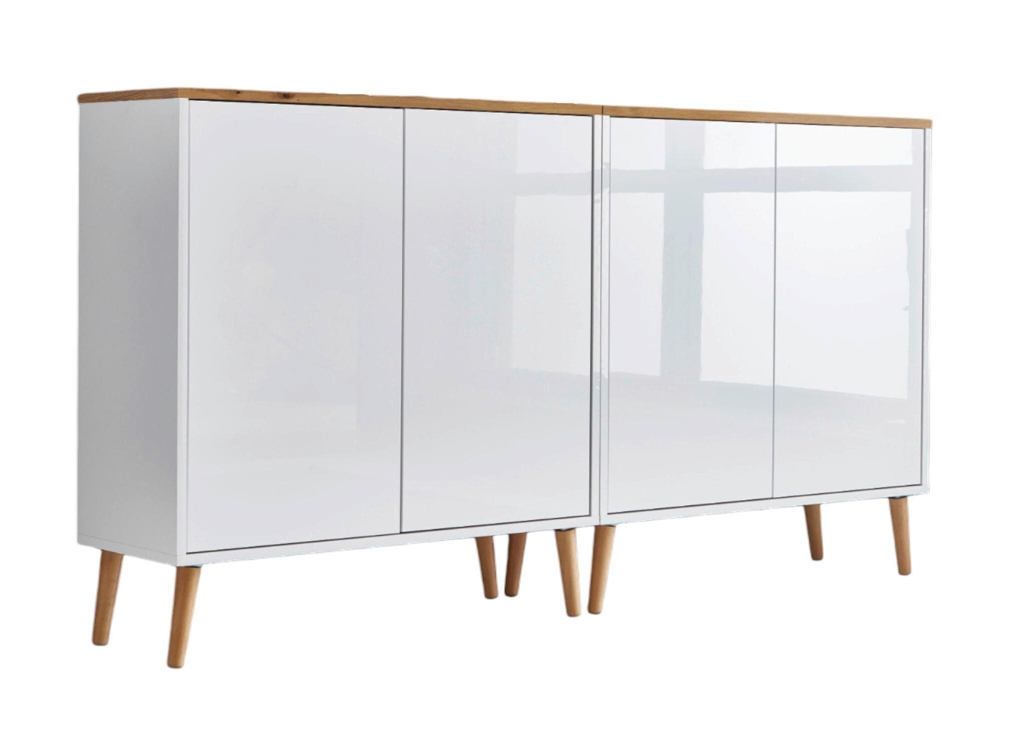 Sideboard Mailand Set 2 Weiß/Eiche Mömax