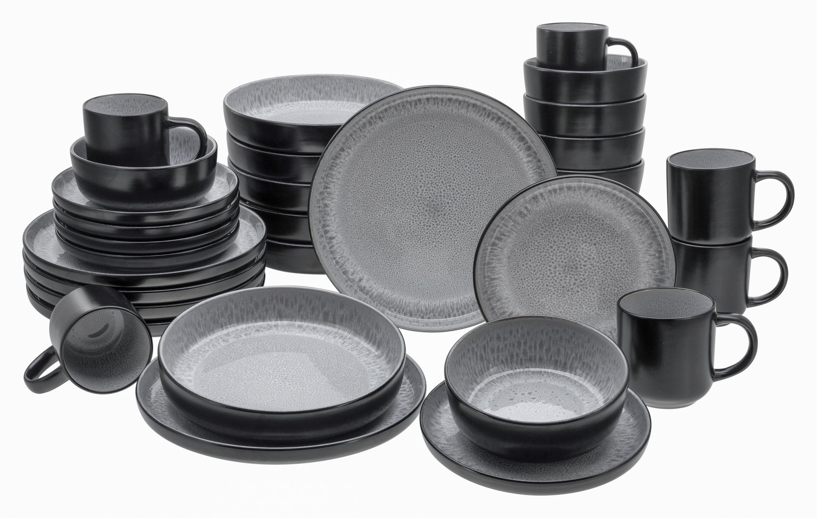 Creatable Kombiservice Hellgrau Keramik 30-teilig 300 ml