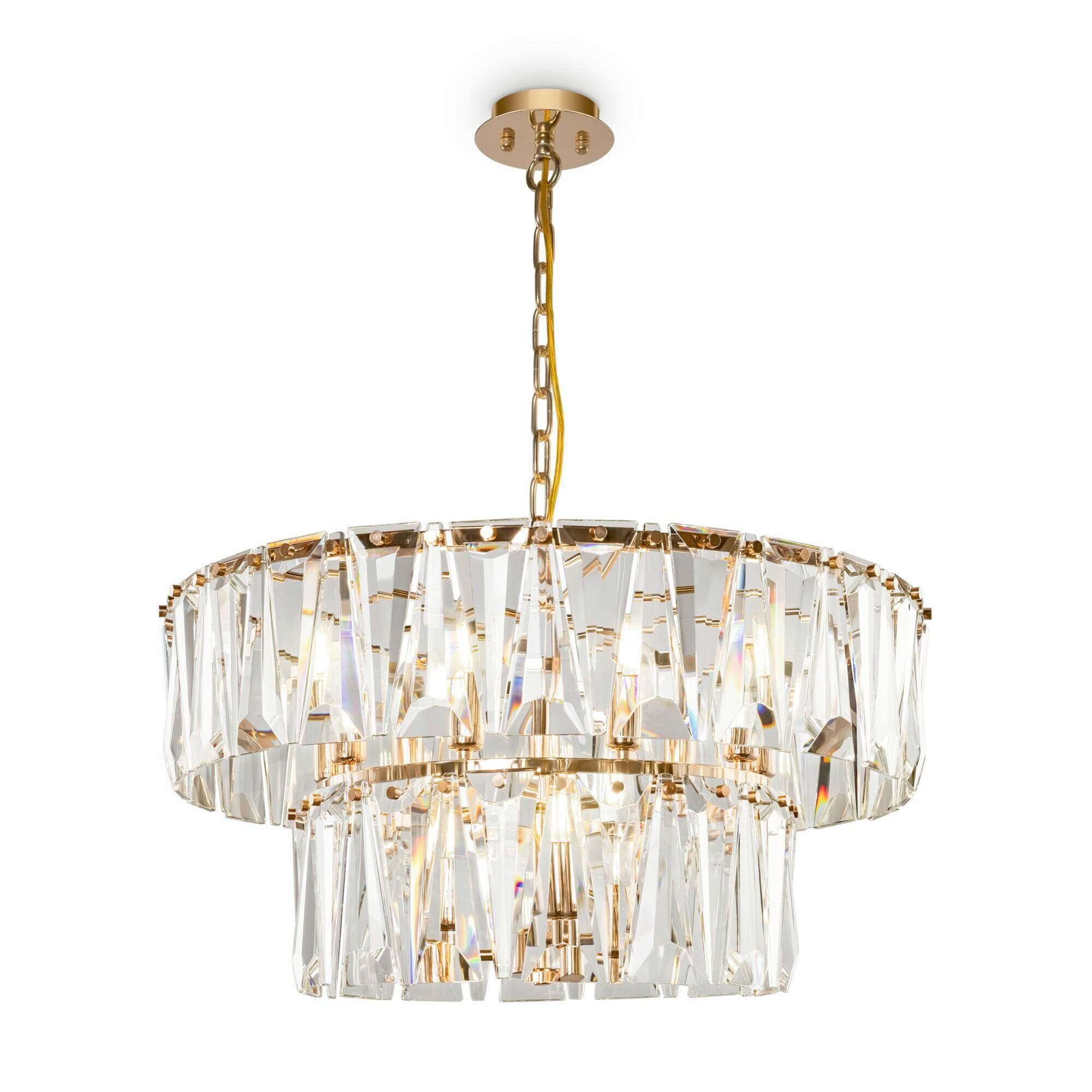 Pendelleuchte PUNTES Gold Kristall Metall
