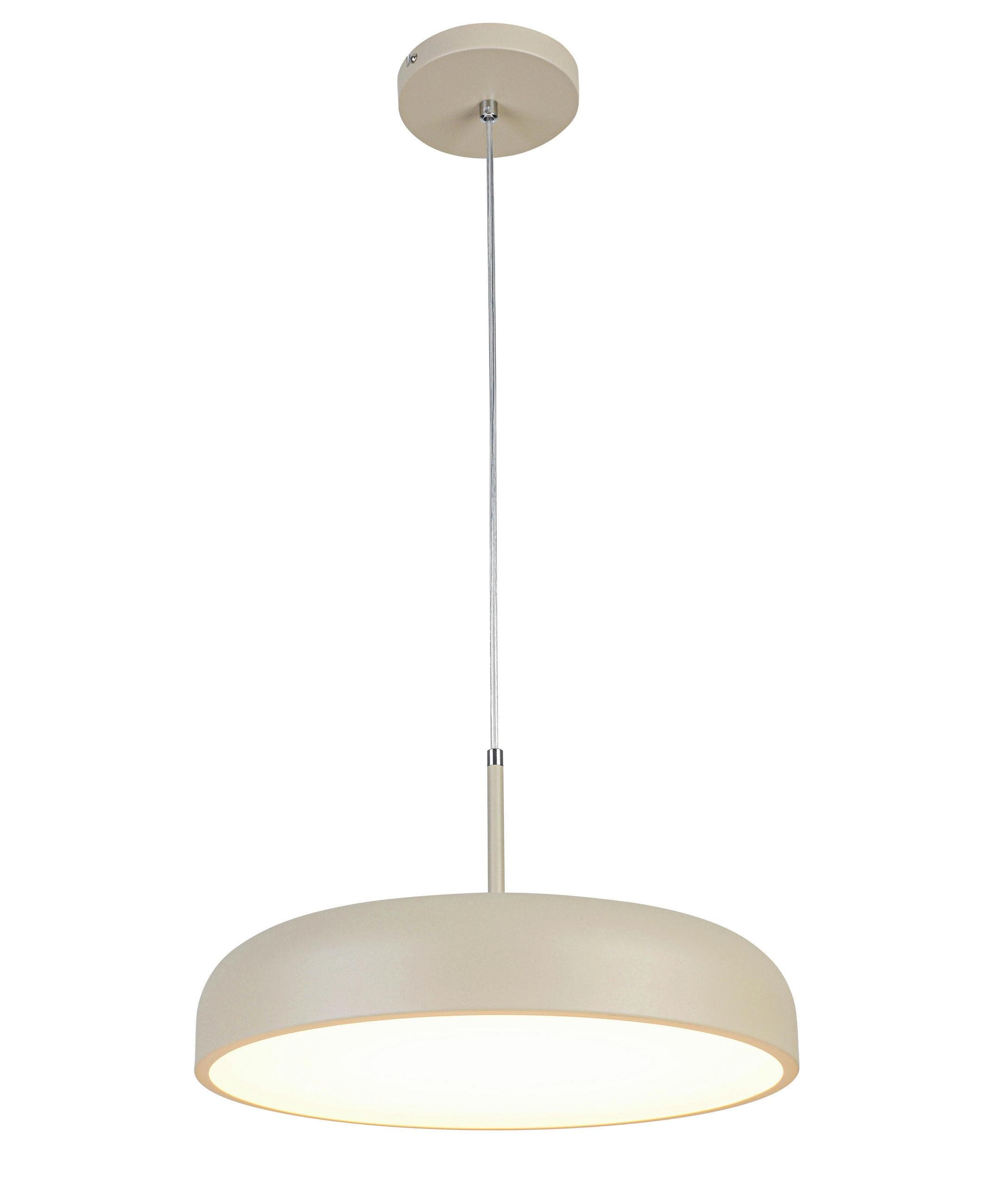 LED-Hängeleuchte Mike Weiß/Chrom/Sand max. 36 Watt