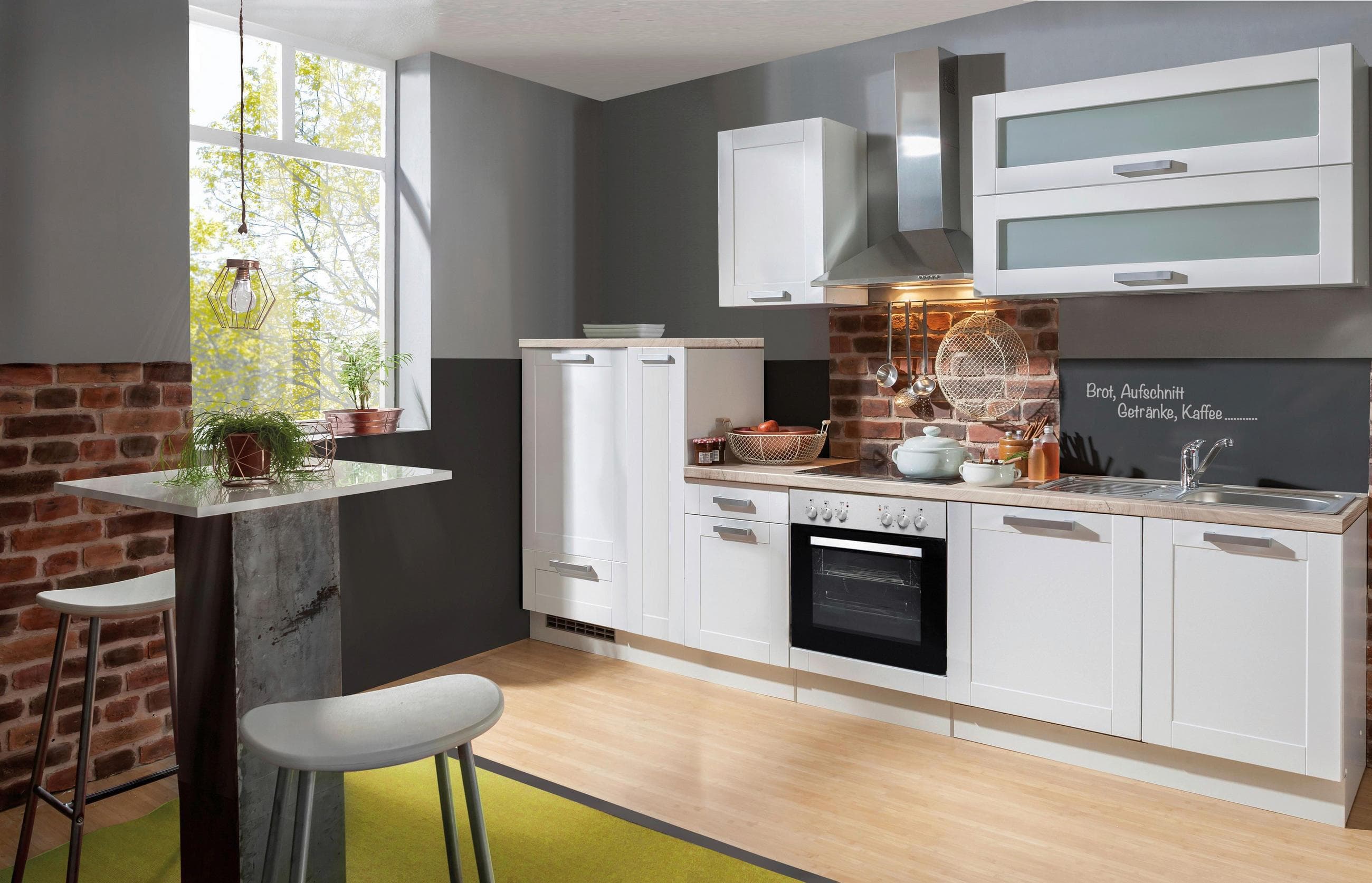 Menke Küchenblock White-Premium Weiß ca. 310 cm