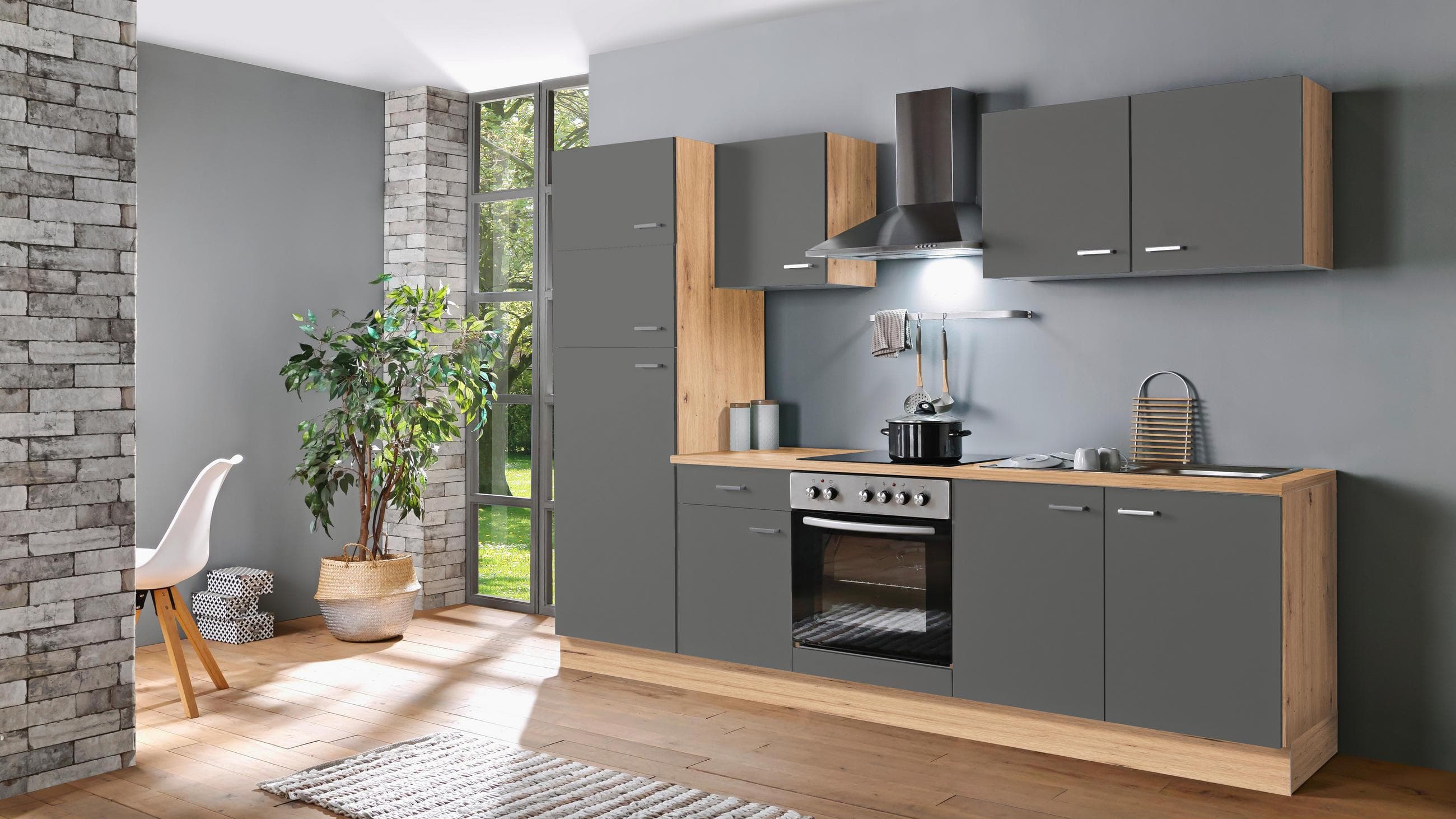Menke Küchenblock Artisan-Classic Grau ca. 270 cm