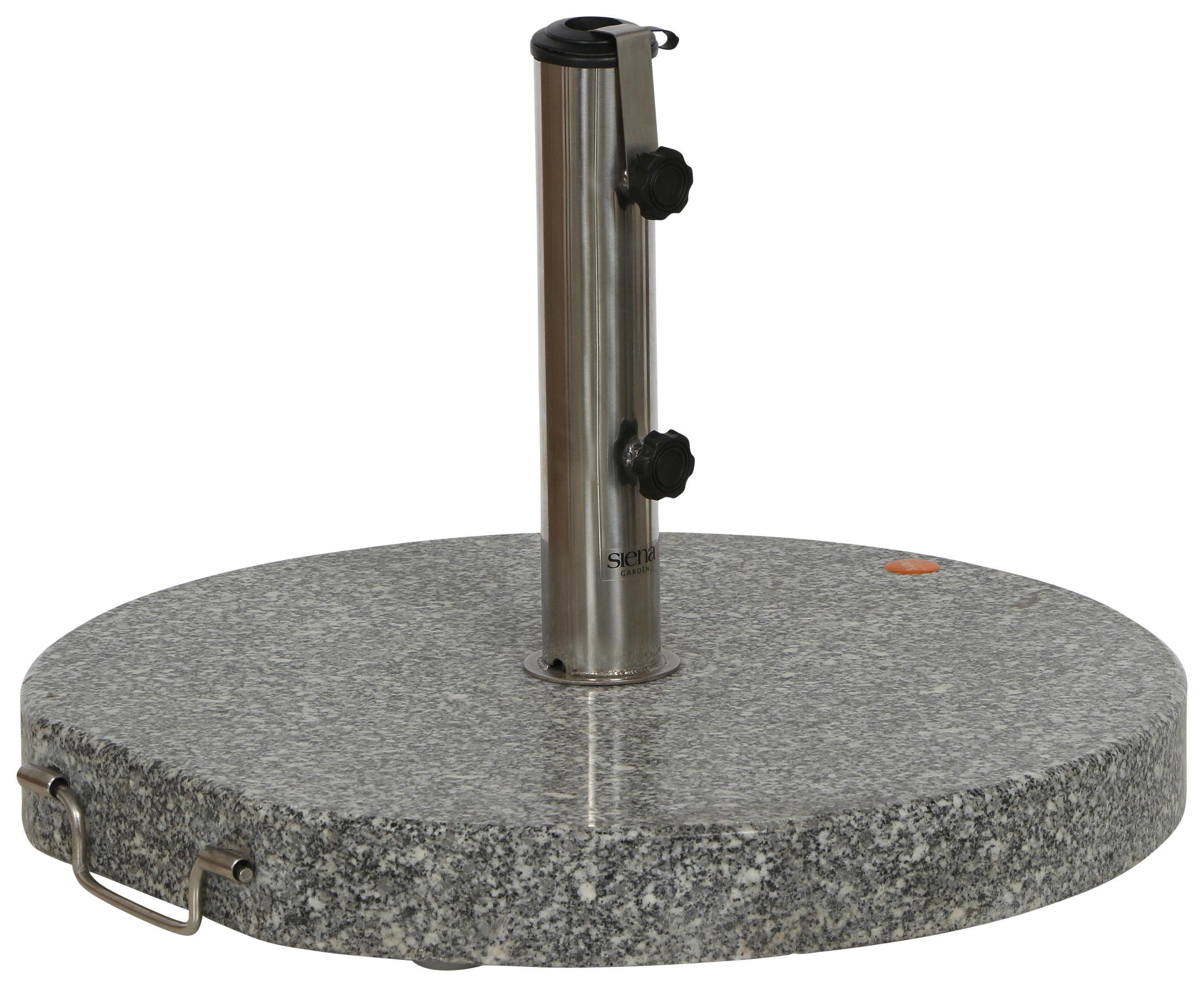 siena GARDEN Schirmständer Metall/Granit für Ø 4,8 cm Grau/Silber