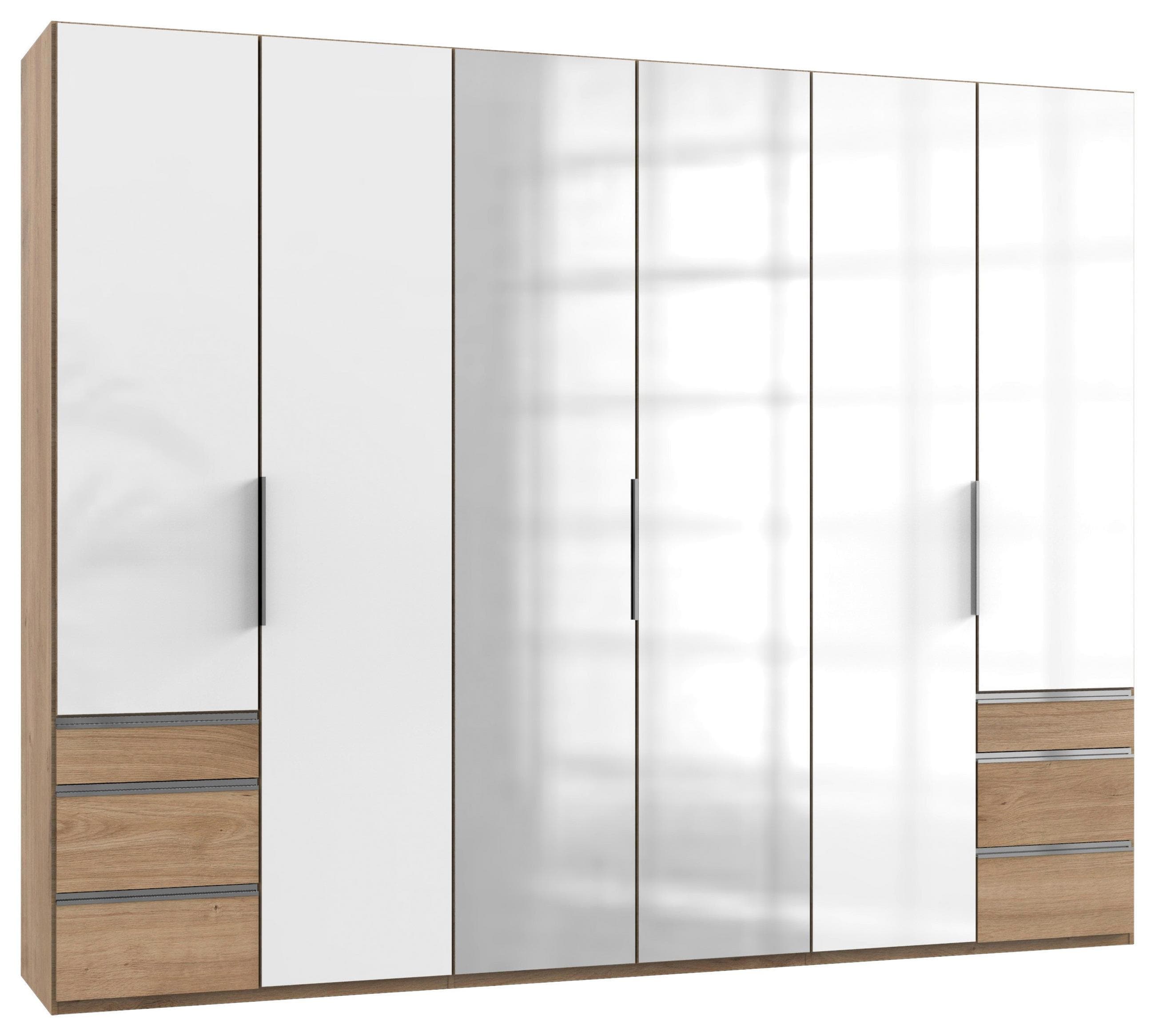 Drehtürenschrank Level 36D Weiß/Eiche Mömax DE