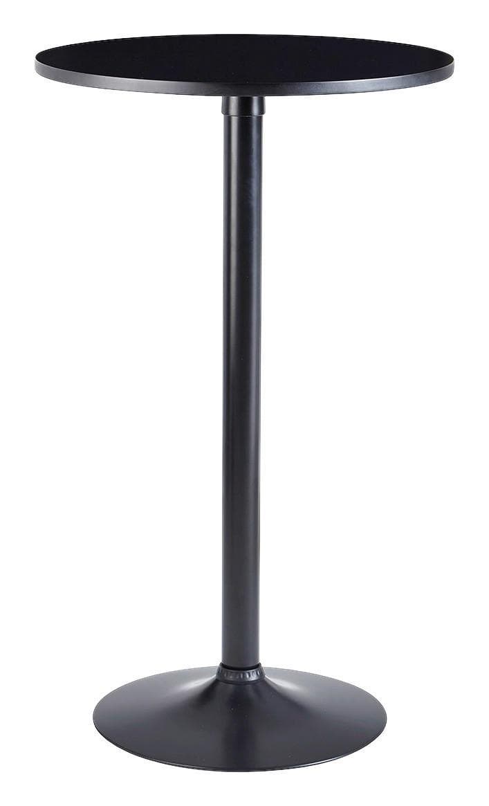 Bistrotisch rund Schwarz ca. 60x100 cm Metall