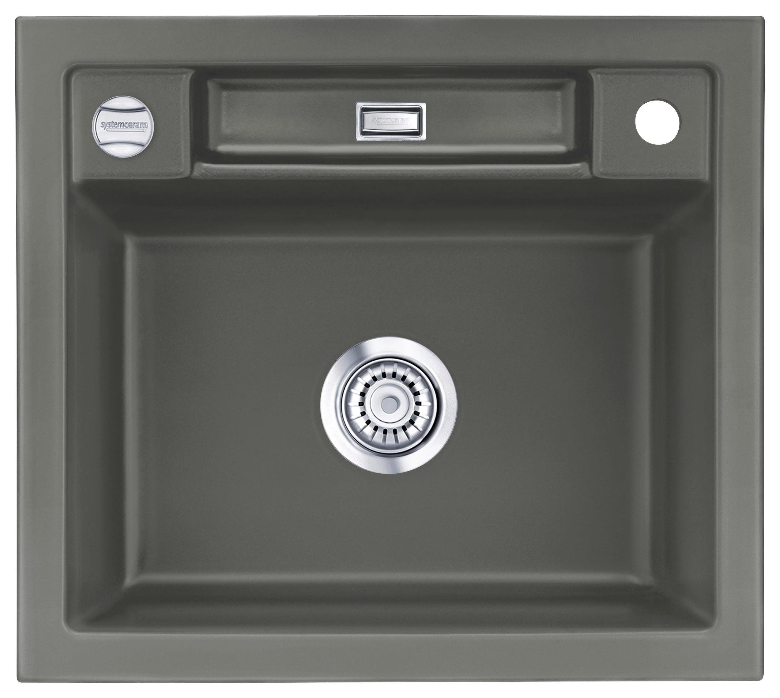 Systemceram Spüle 50160280 Grau Keramik
