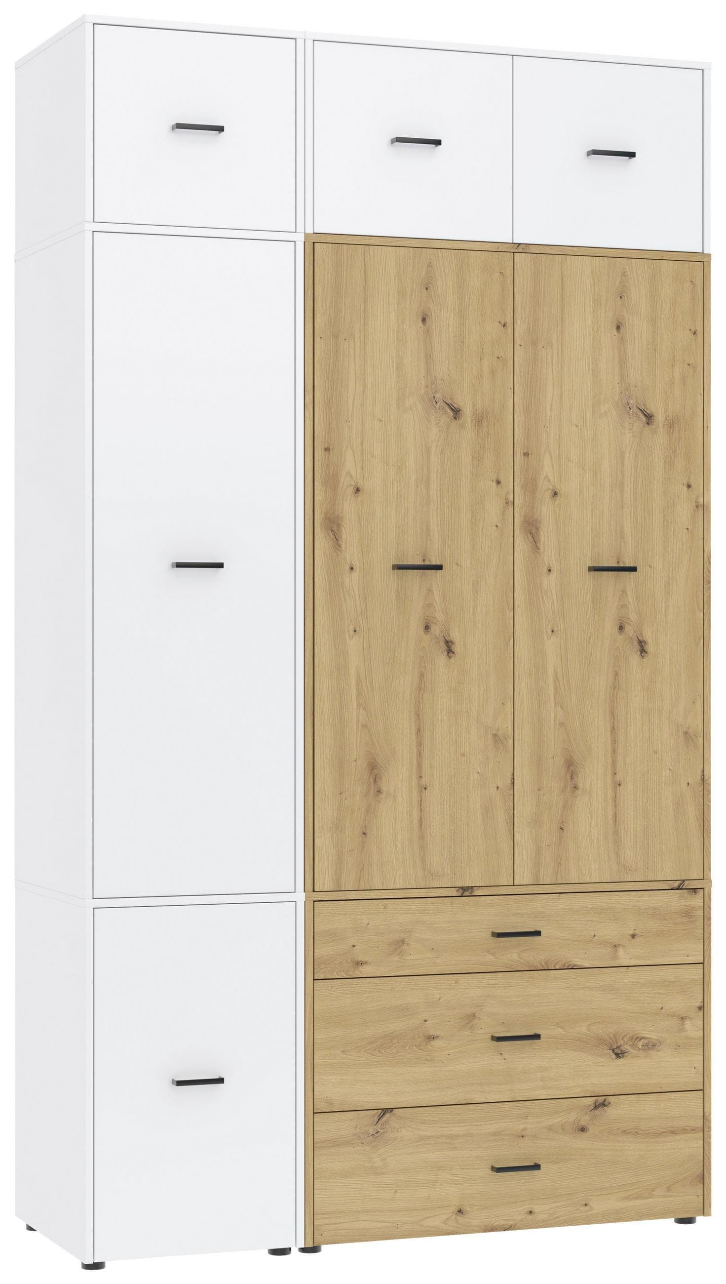 Kleiderschrank Kivo Eiche Artisan/Weiß Mömax DE