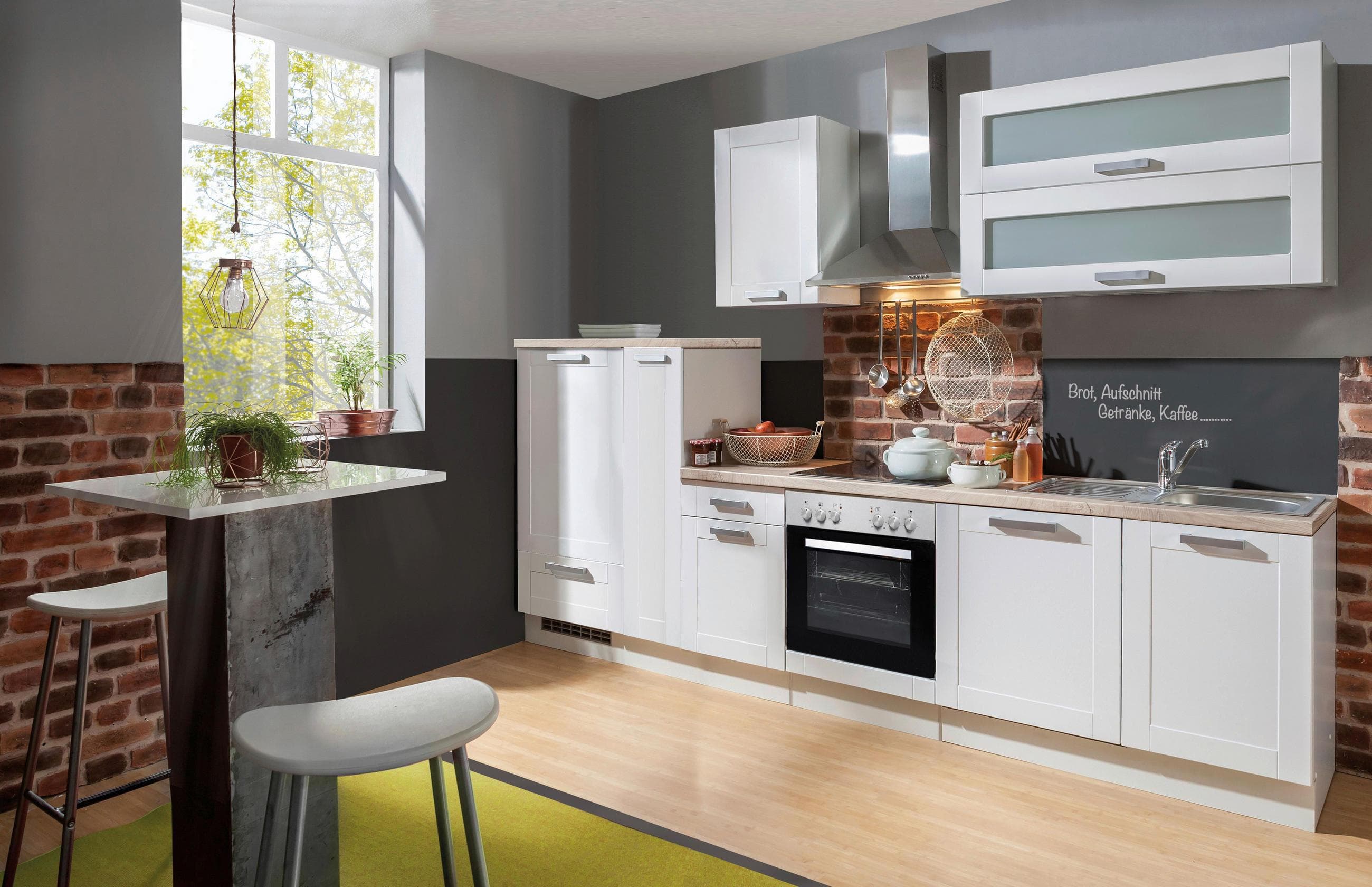 Menke Küchenblock White-Premium Weiß ca. 300 cm