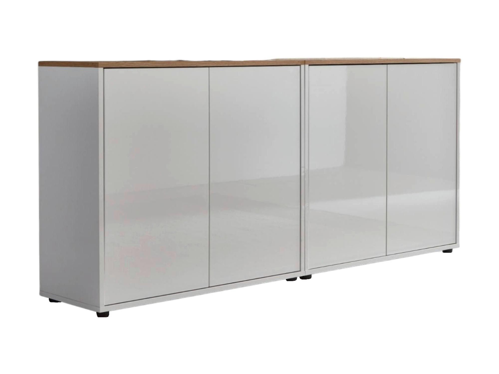 Mömax Sideboard Mailand Set 2 Weiß/Eiche