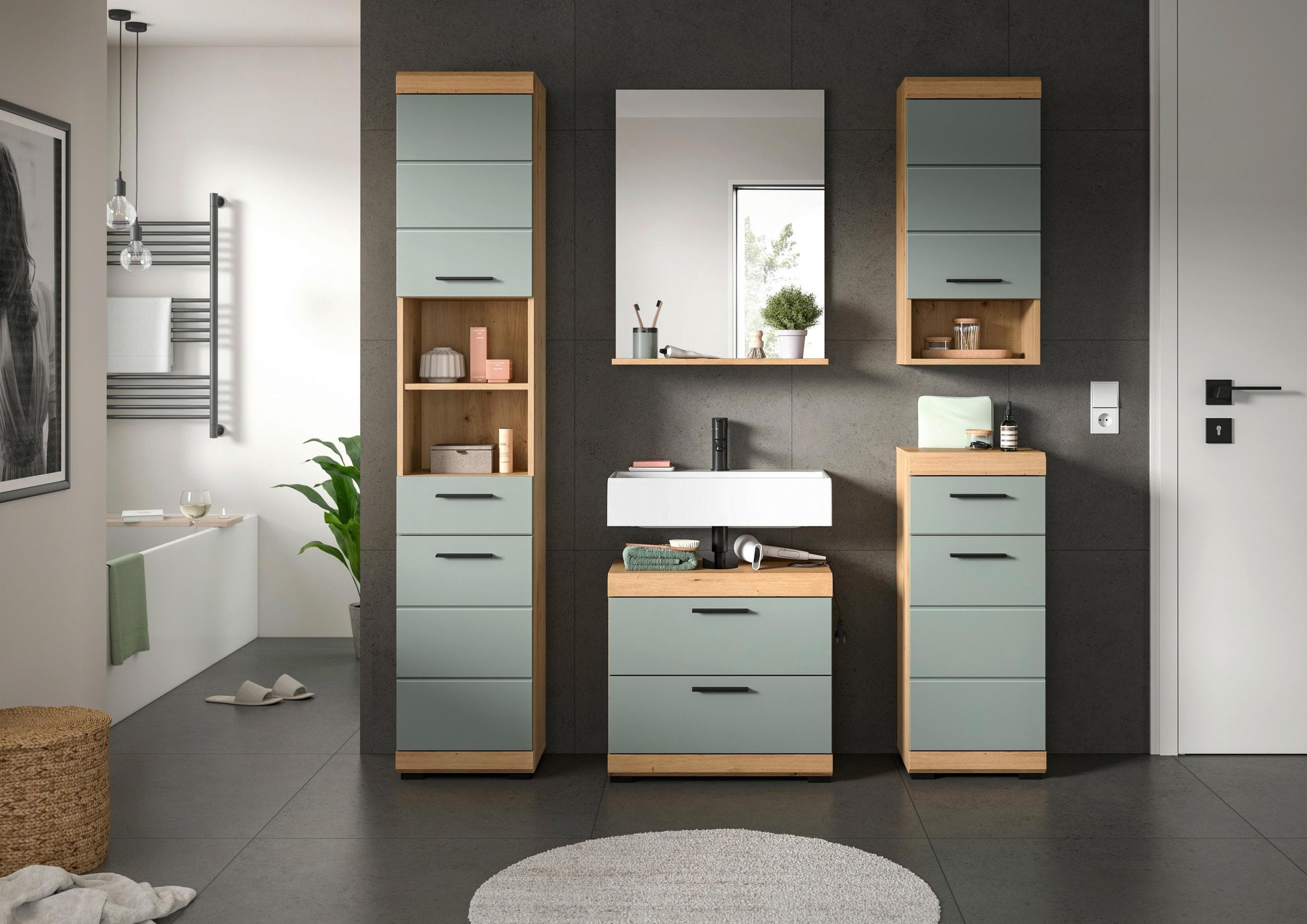 Badezimmer Scout 5-tlg. Salbeigrün