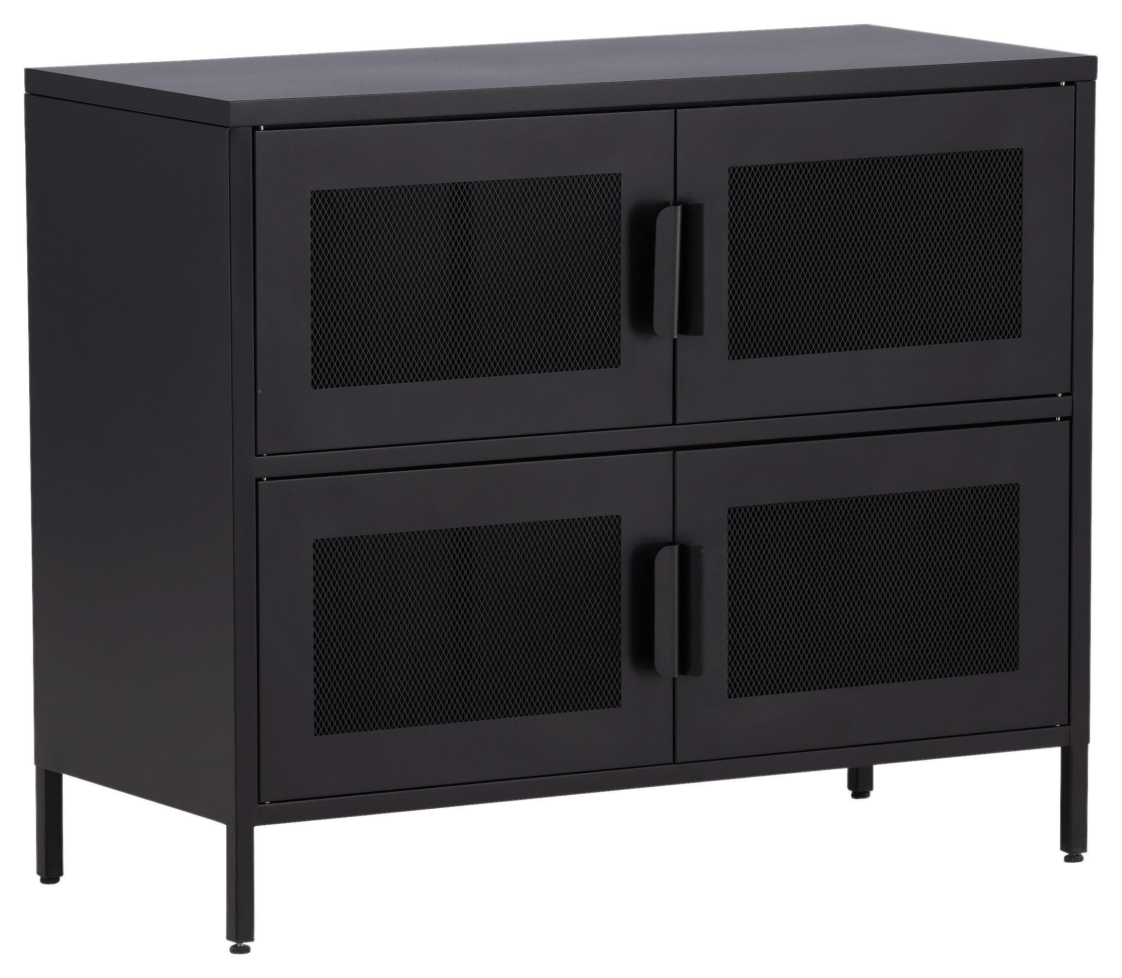 Sideboard Nett Schwarz Metall