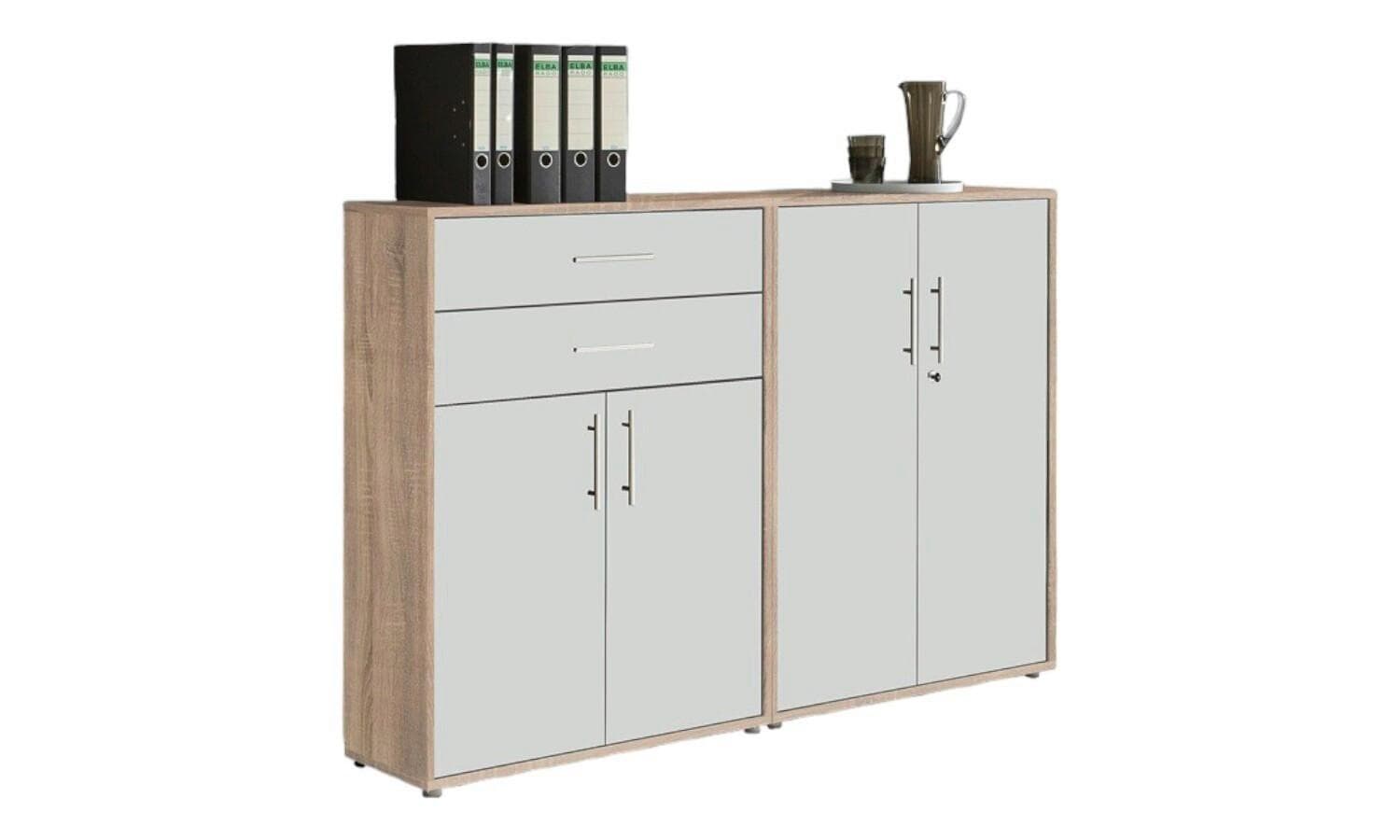 Aktenschrank Office Edition Sw Set 12 Weiß/Eichefarben Mömax DE