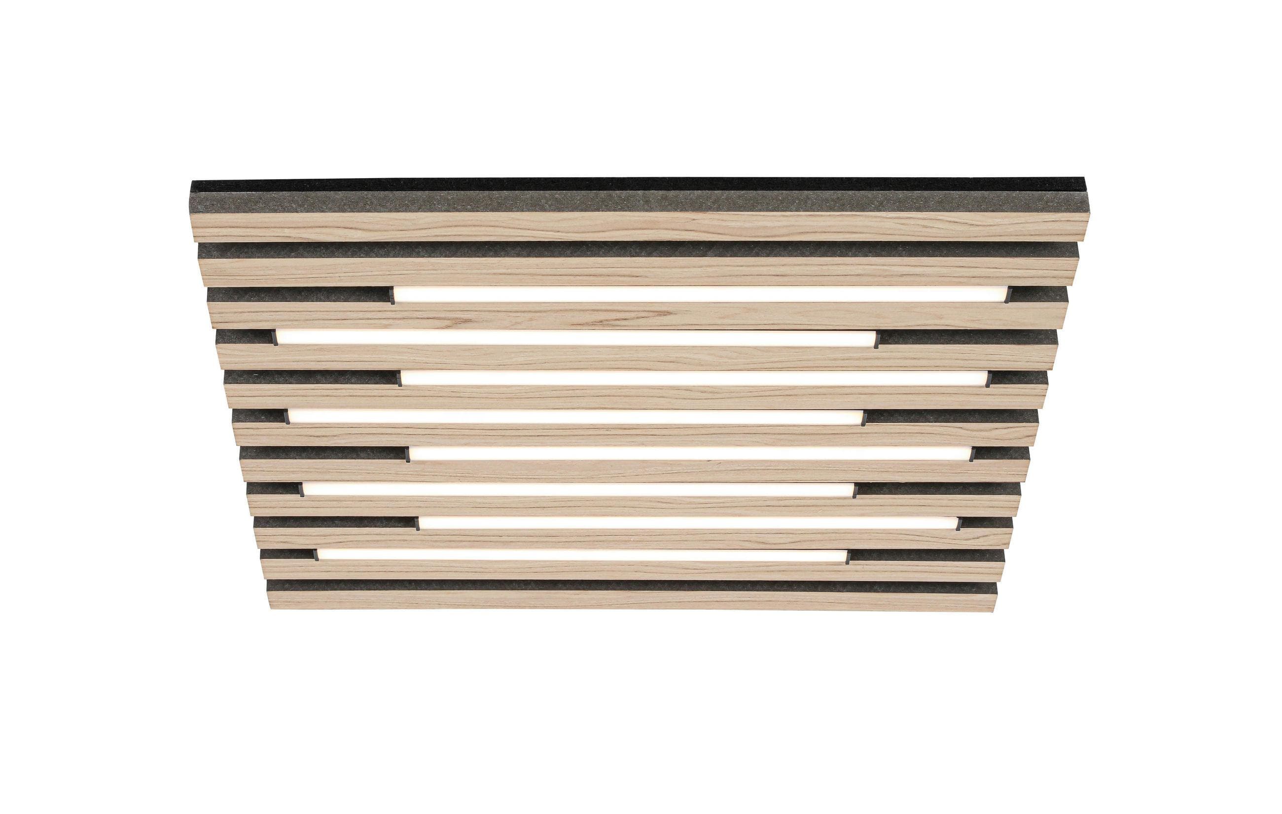 LED-Deckenleuchte Ruko Schwarz/Eichefarben 24 W