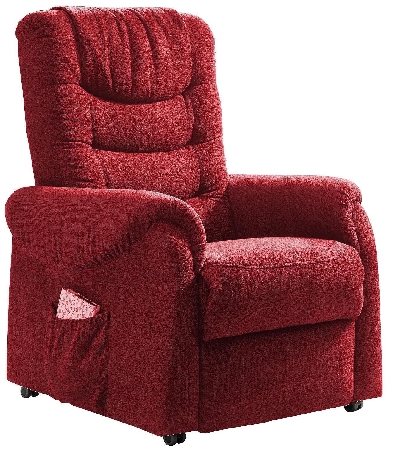 Fernsehsessel Nino Rot Nylon/Struktur