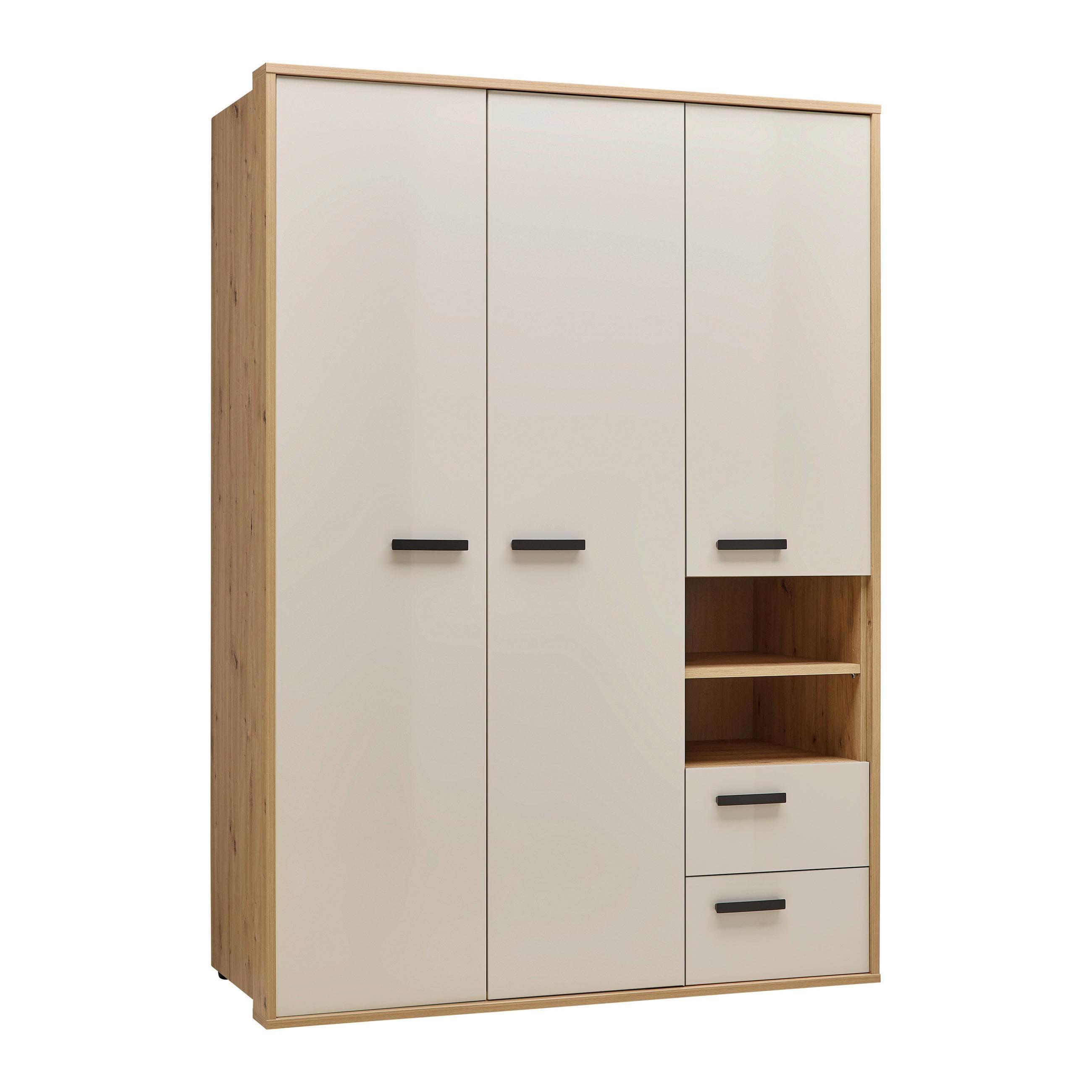 Kleiderschrank Casa Mia Kaschmirfarben/Eiche Artisan