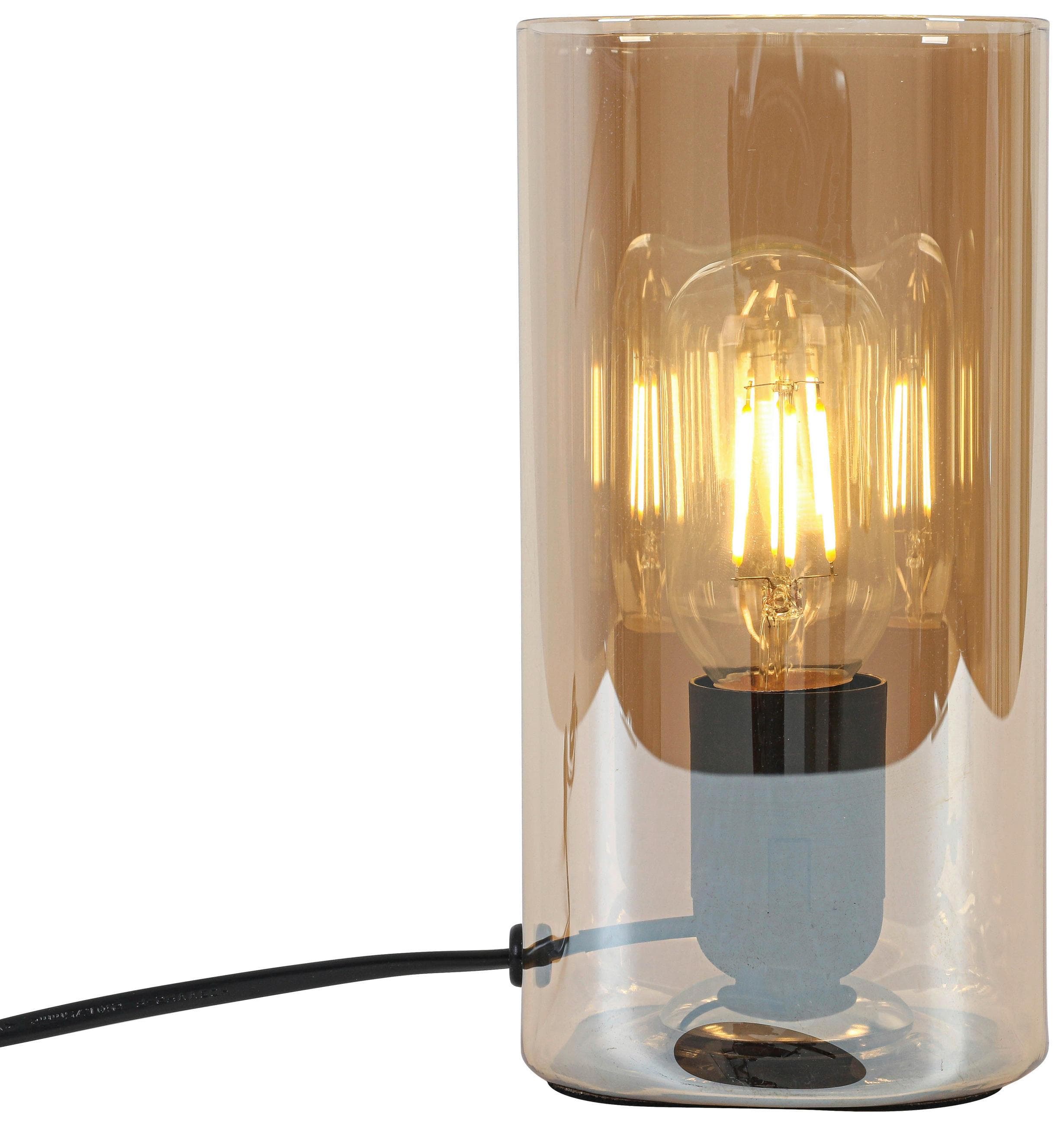 Tischleuchte Amber Schwarz/Bernstein max. 40 Watt