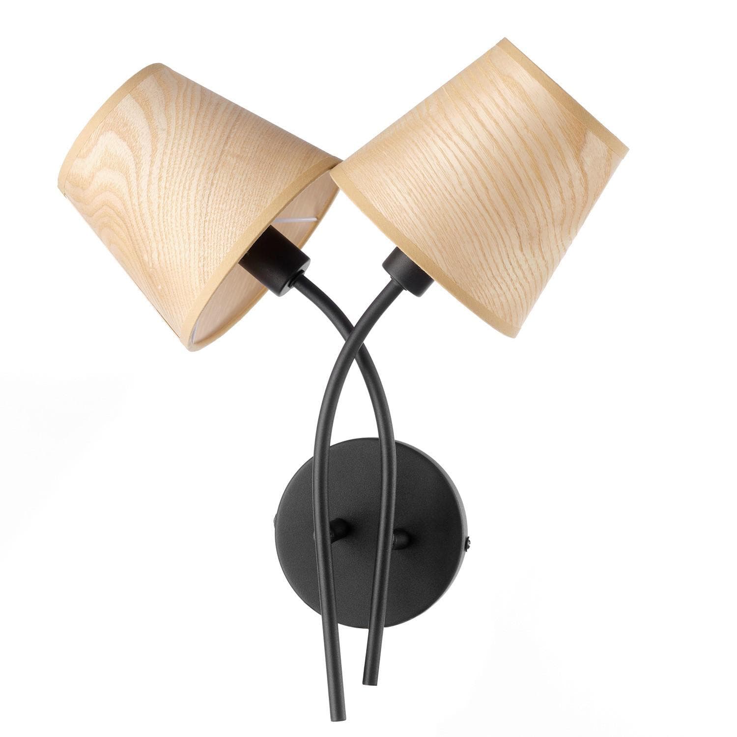 Wandleuchte Asia Schwarz/Eiche max. 6 Watt Wandlampe