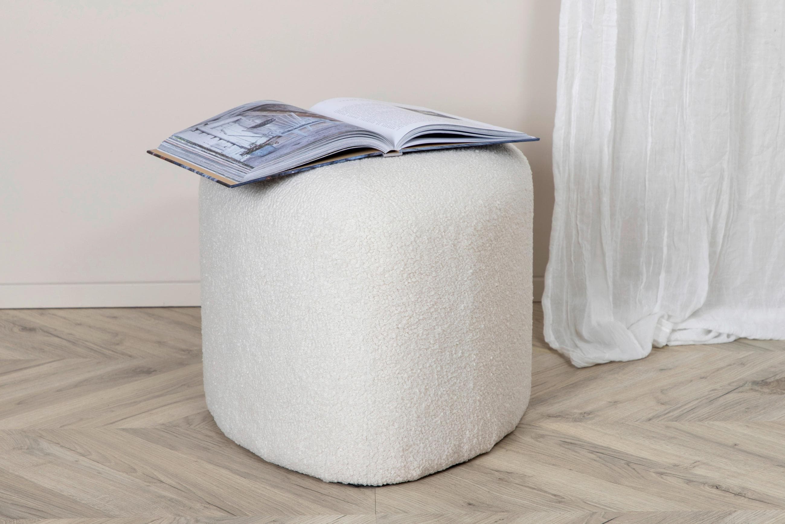 POUF PEG Sitzkissen Weiß