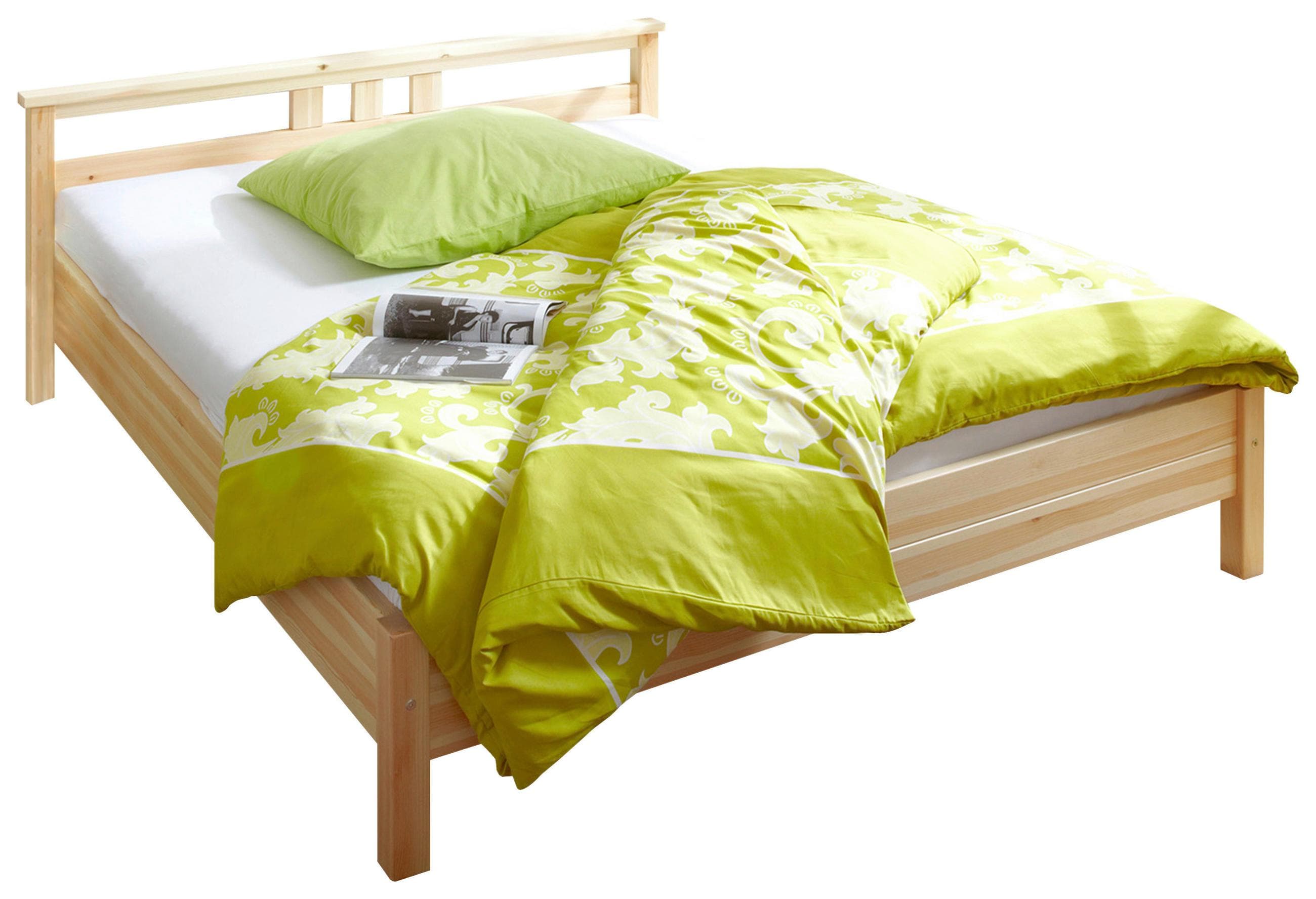 TiCAA Einzelbett und Doppelbett Merci Kiefer Natur