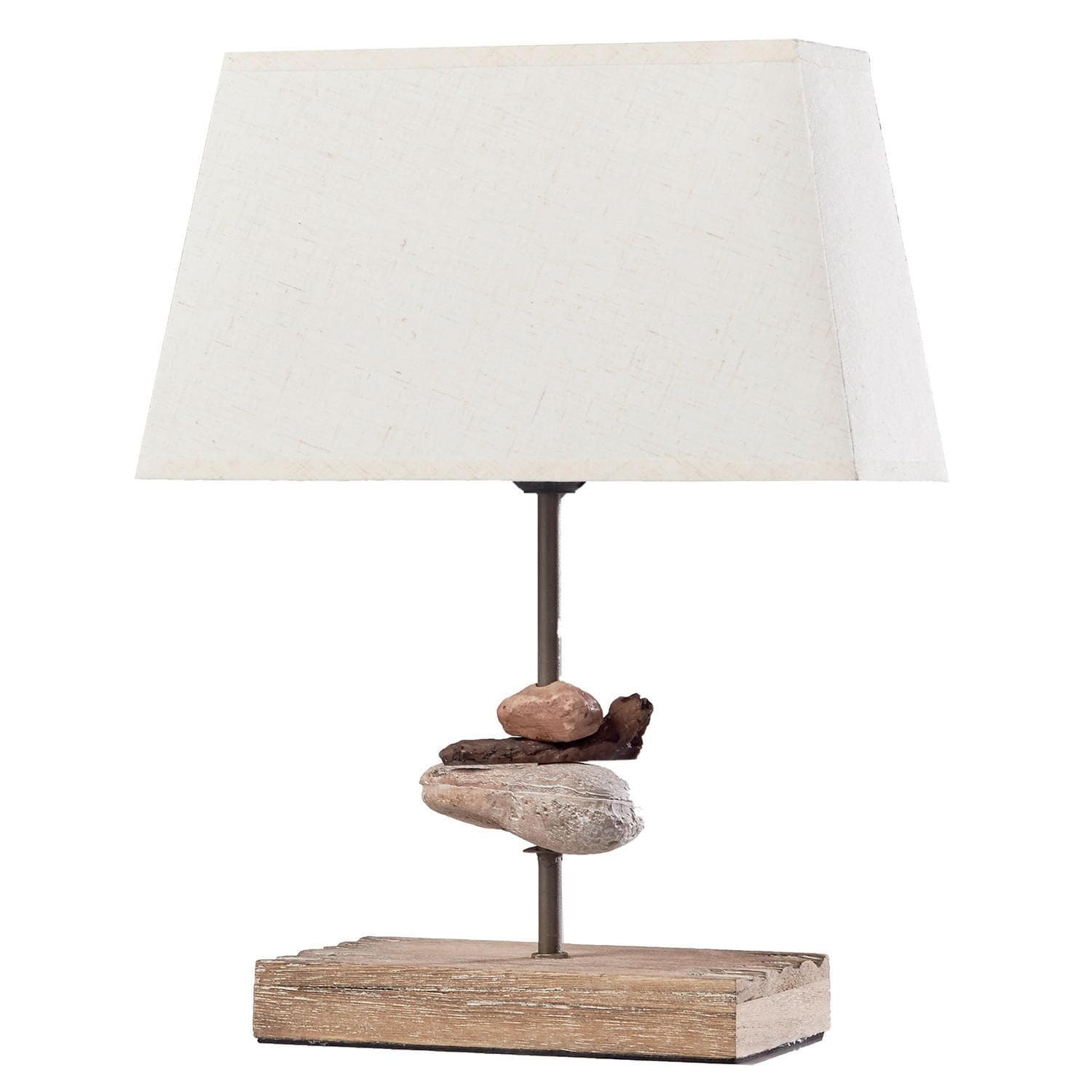 Tischlampe Seregon mit Stoffschirm, Höhe 39 cm