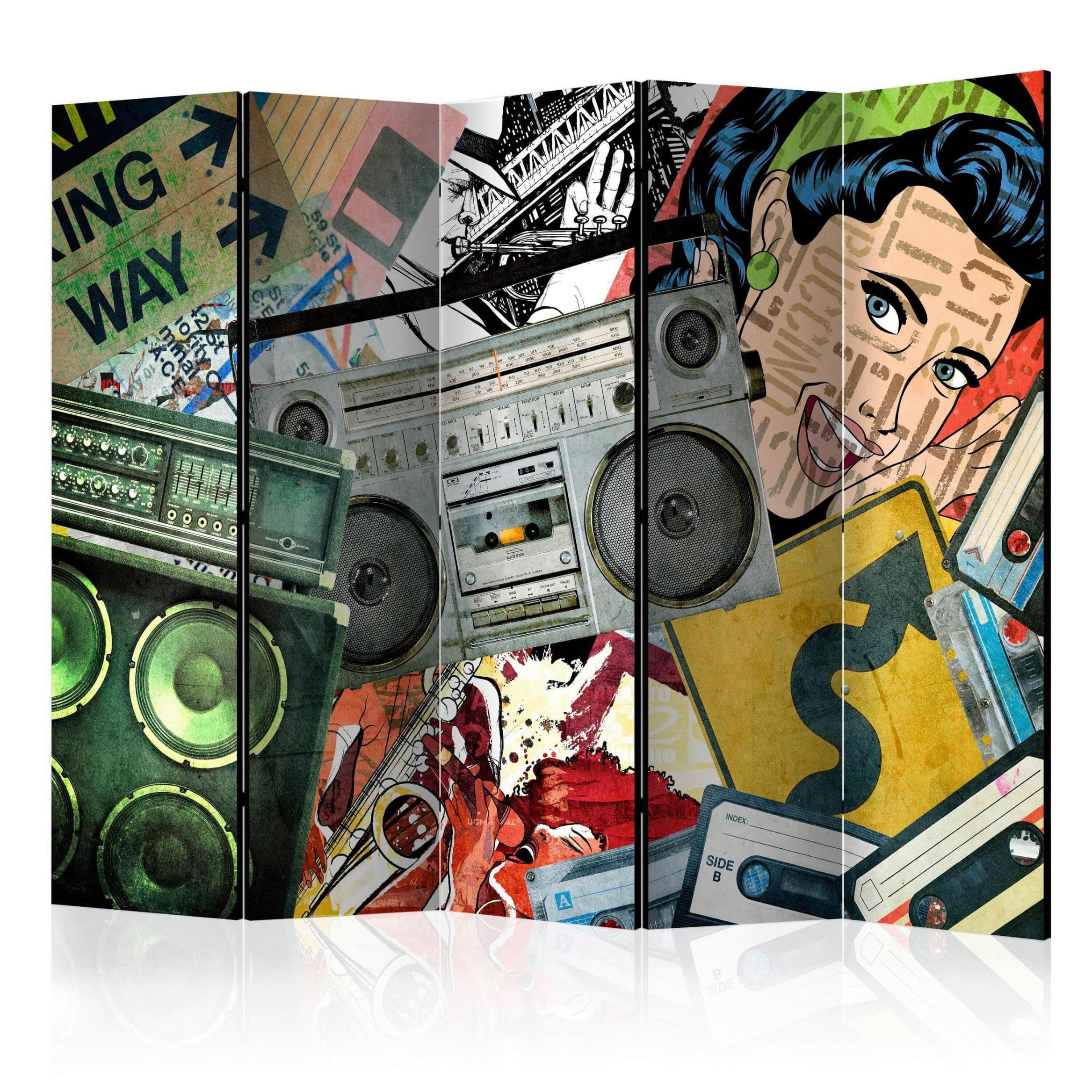 Paravent Graffiti Girl II Multicolor